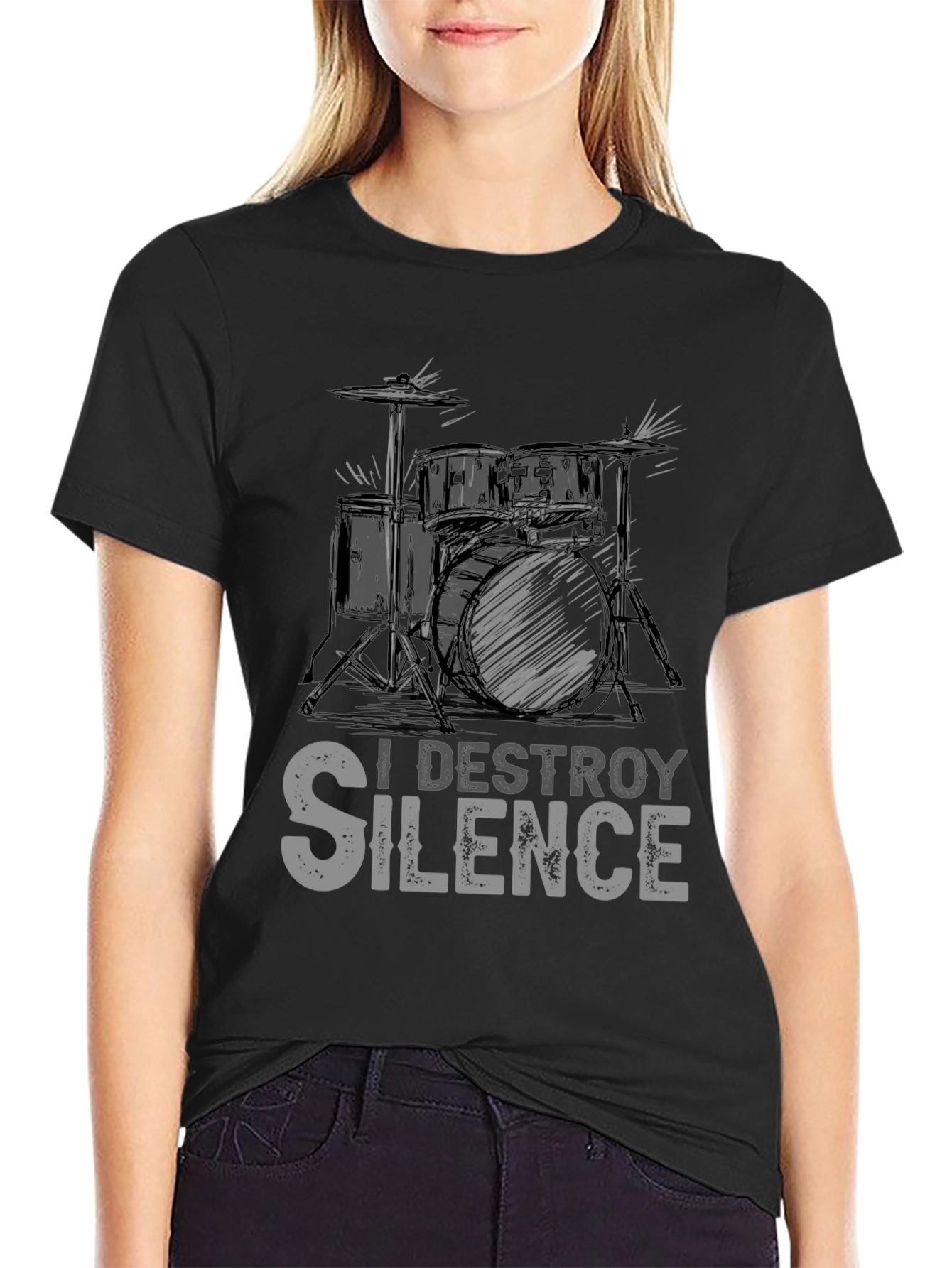 I Destroy Silence Drummer T-Shirt