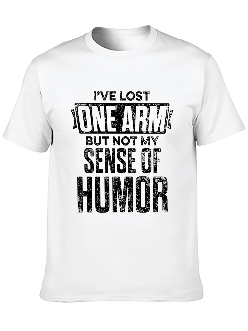 Humorous One Arm Graphic T-Shirt