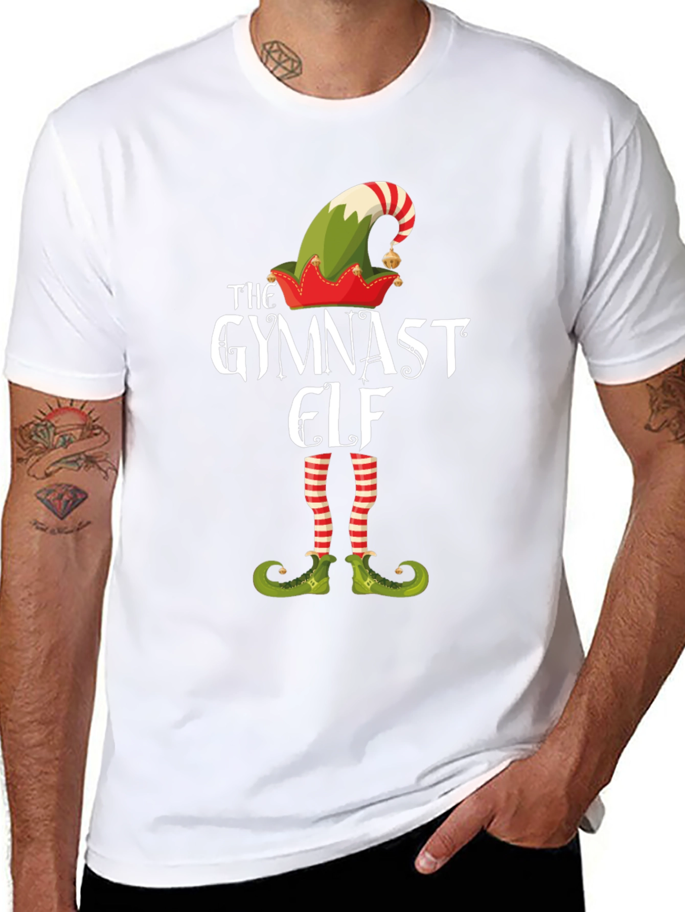 Gymnast Elf T-Shirt - Festive Holiday Tee