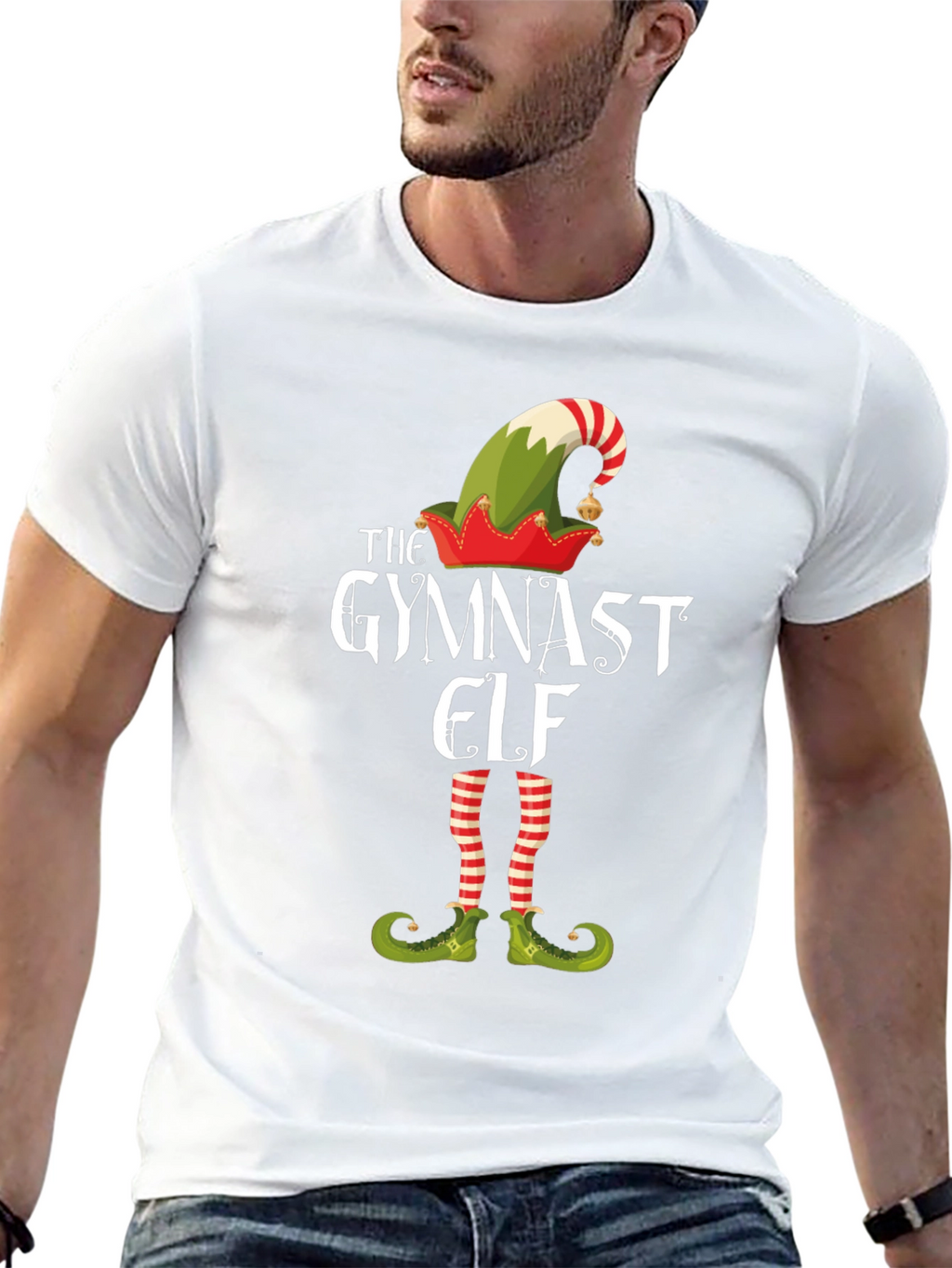 Gymnast Elf T-Shirt - Festive Holiday Tee