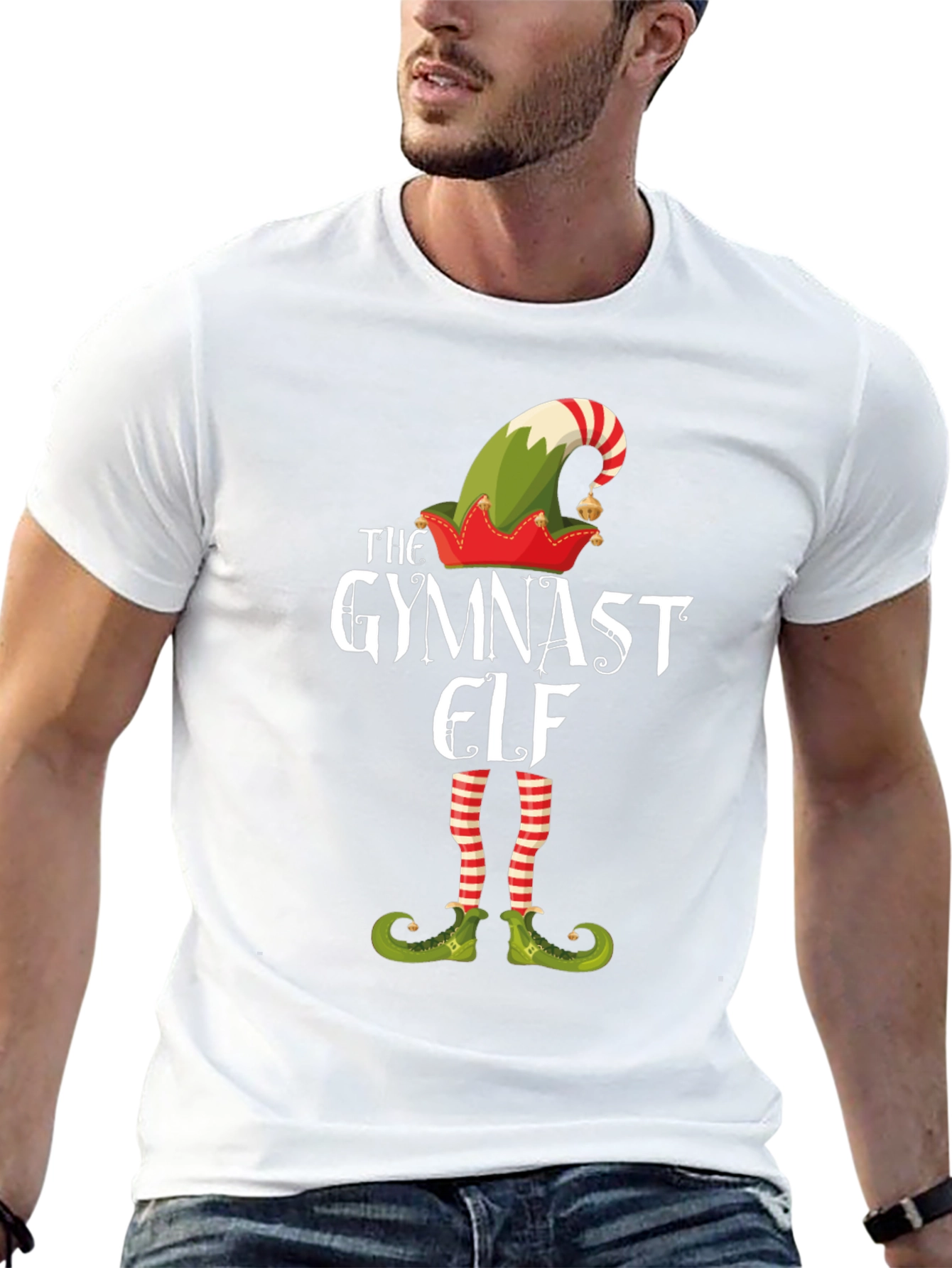 Gymnast Elf T-Shirt - Festive Holiday Tee