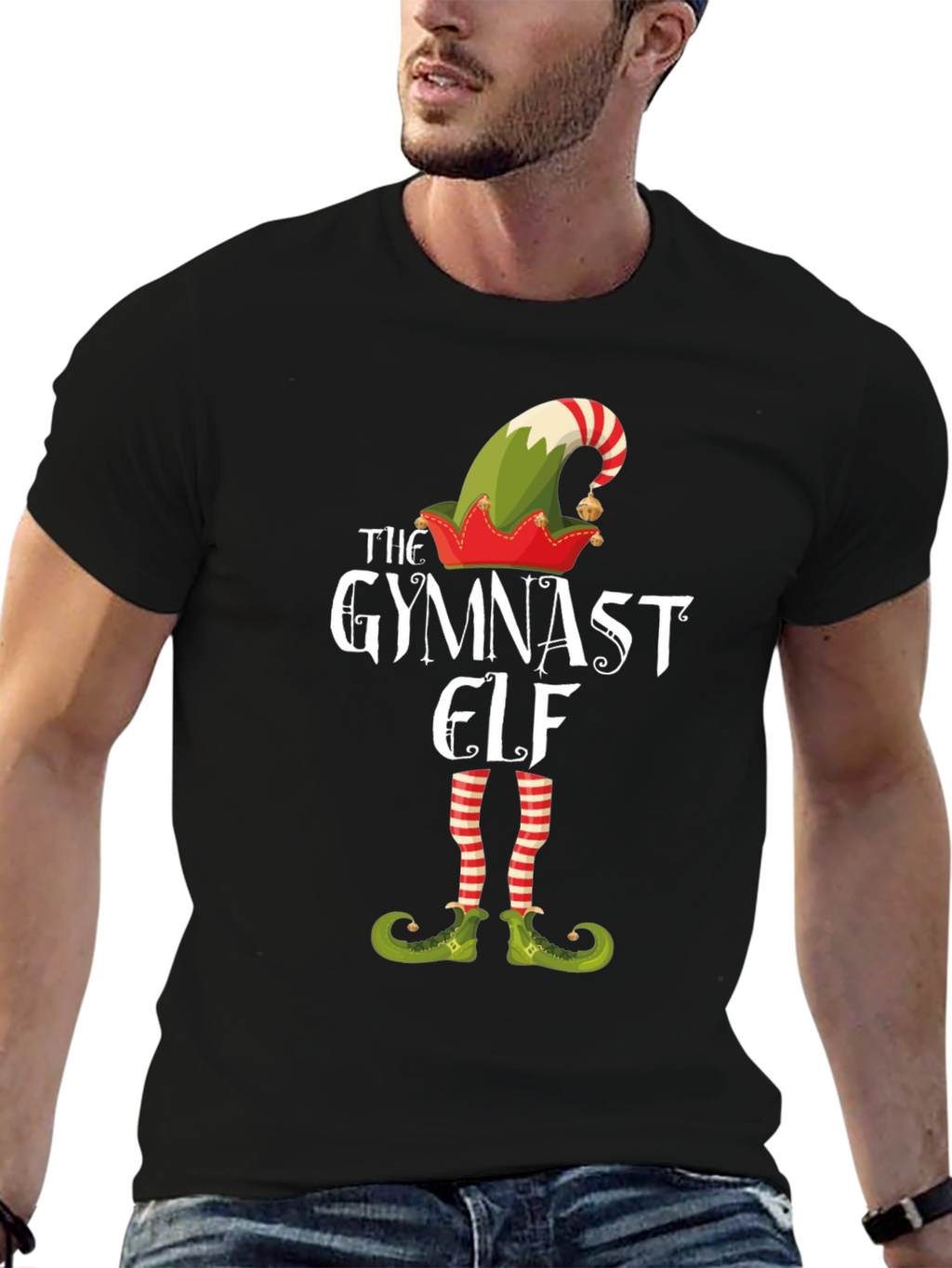 Gymnast Elf T-Shirt - Festive Holiday Tee