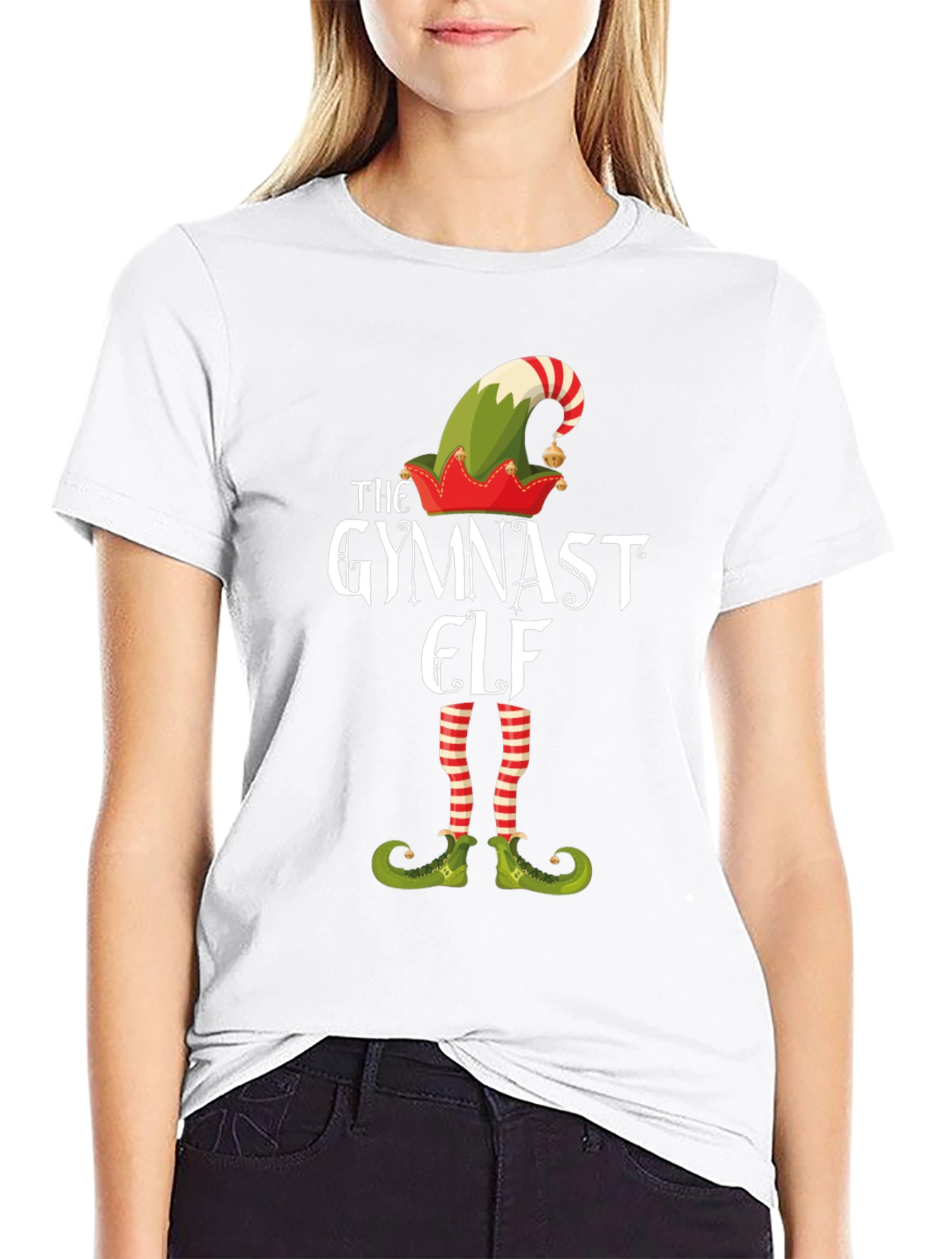 Gymnast Elf T-Shirt - Festive Holiday Tee
