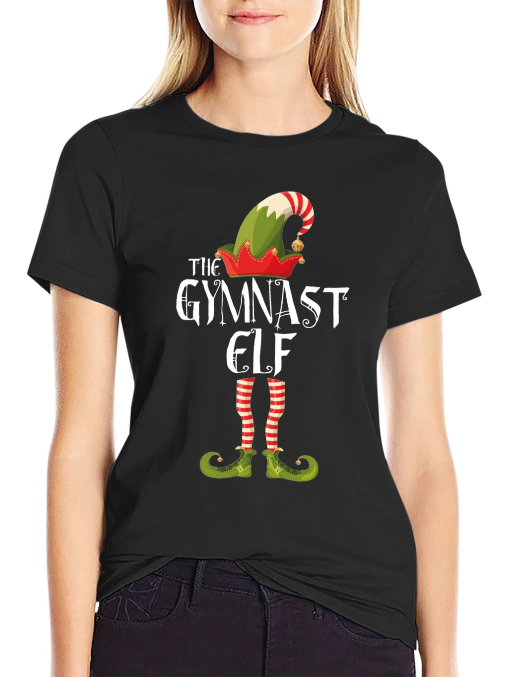 Gymnast Elf T-Shirt - Festive Holiday Tee