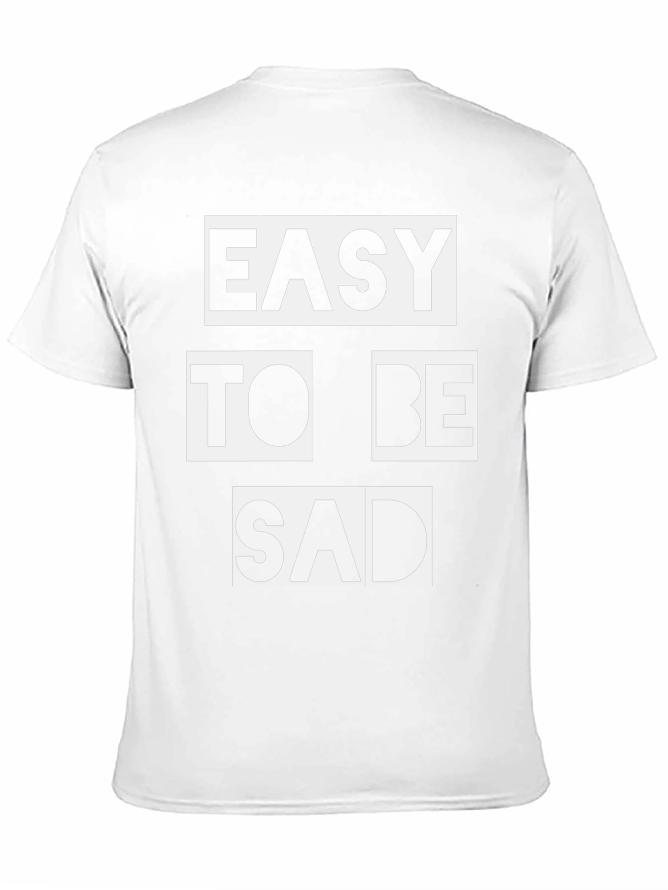 Easy To Be Sad Graphic Tee - Black Cotton Casual T-Shirt