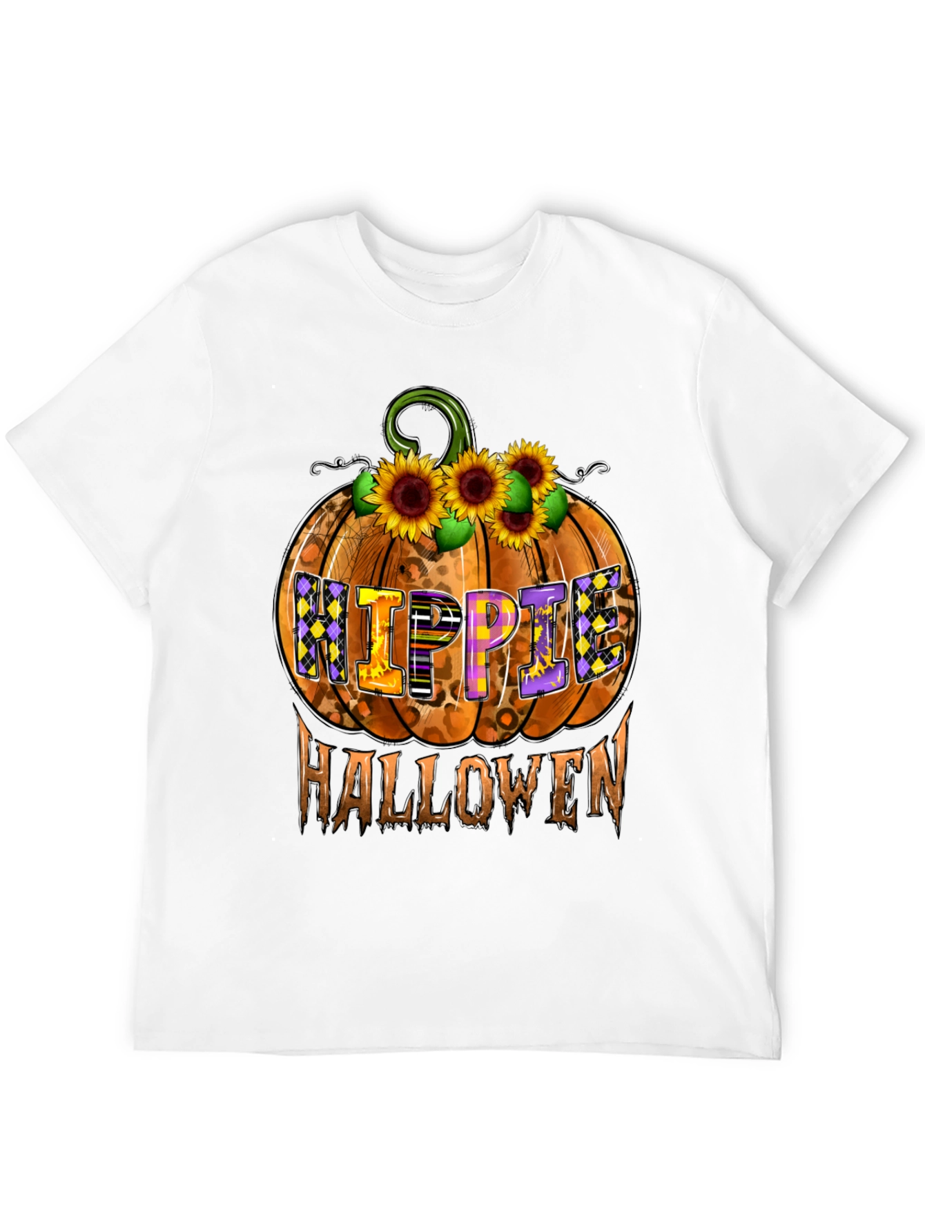 Hippie Halloween Pumpkin Graphic Tee
