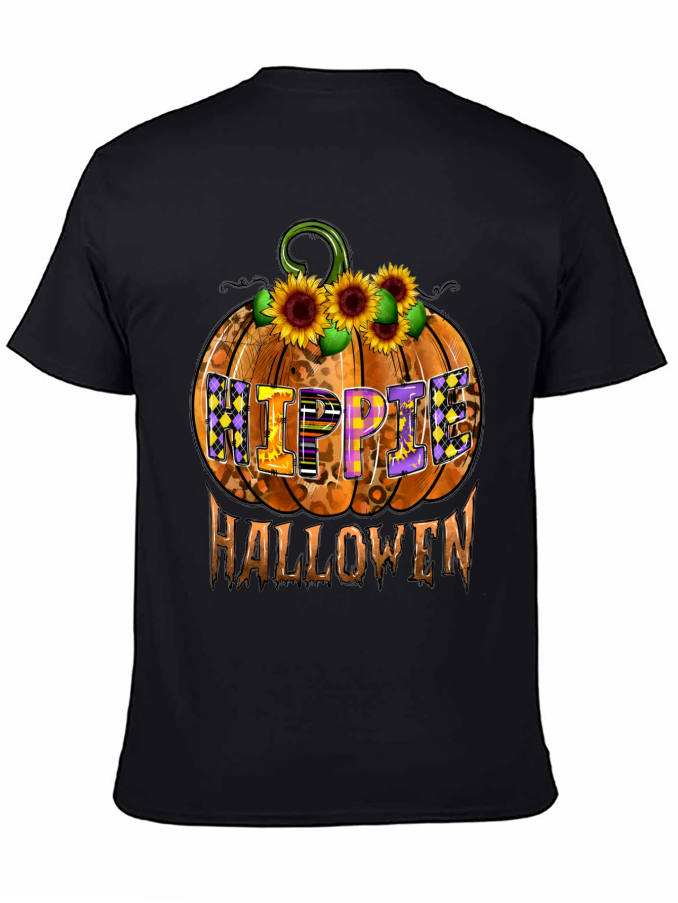 Hippie Halloween Pumpkin Graphic Tee