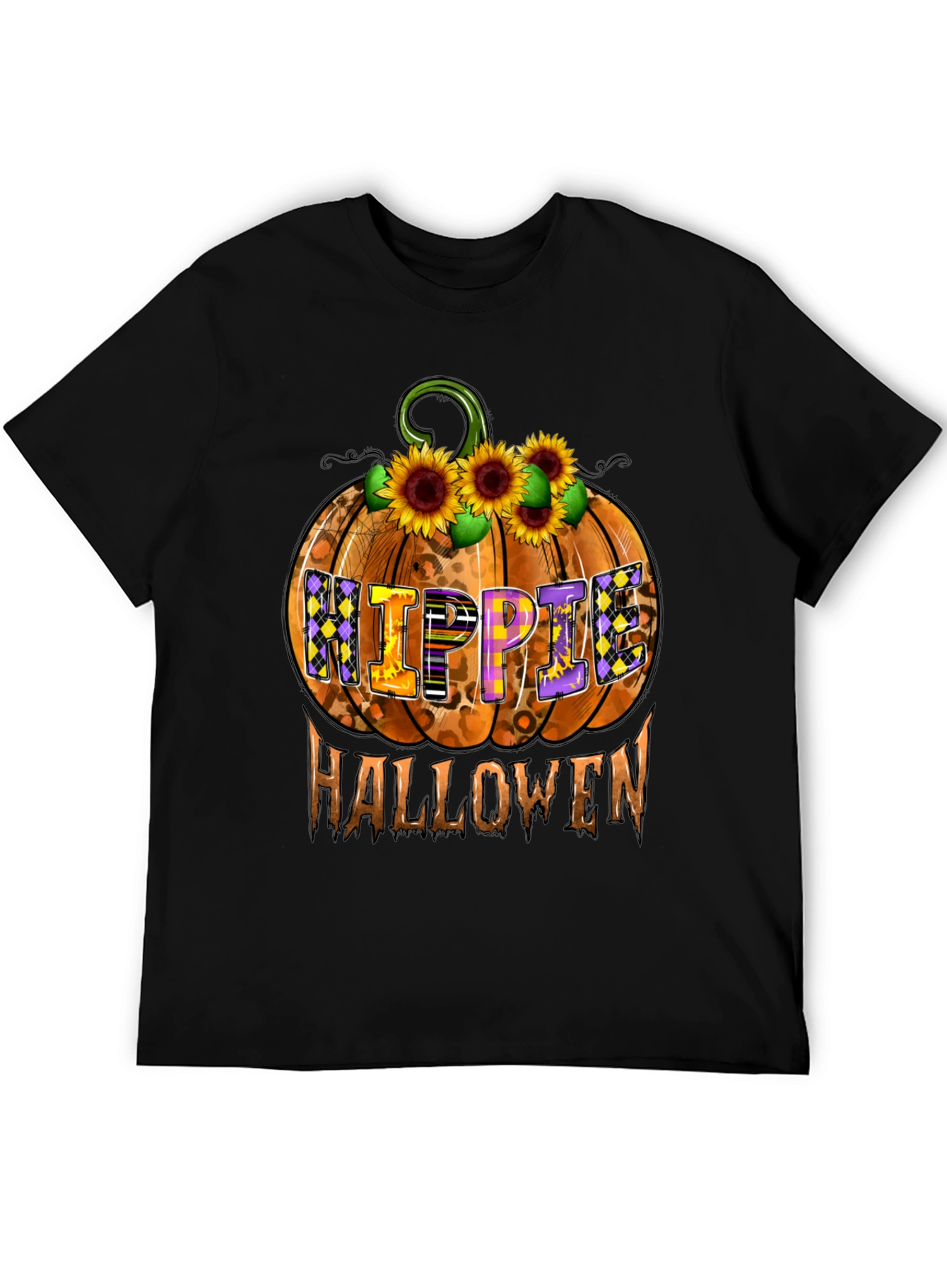 Hippie Halloween Pumpkin Graphic Tee
