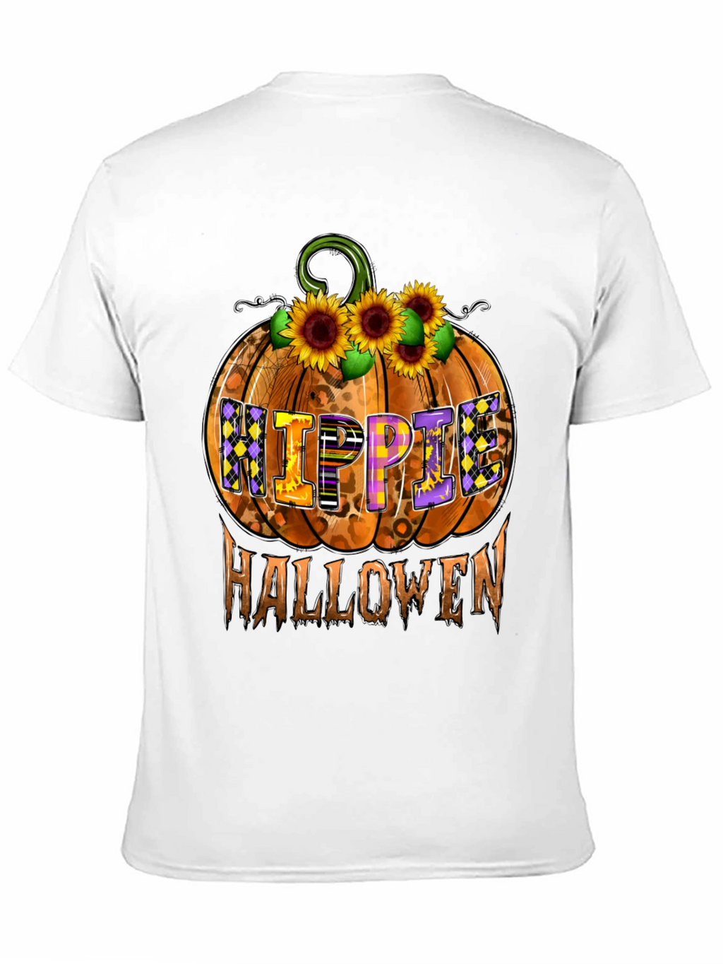 Hippie Halloween Pumpkin Graphic Tee