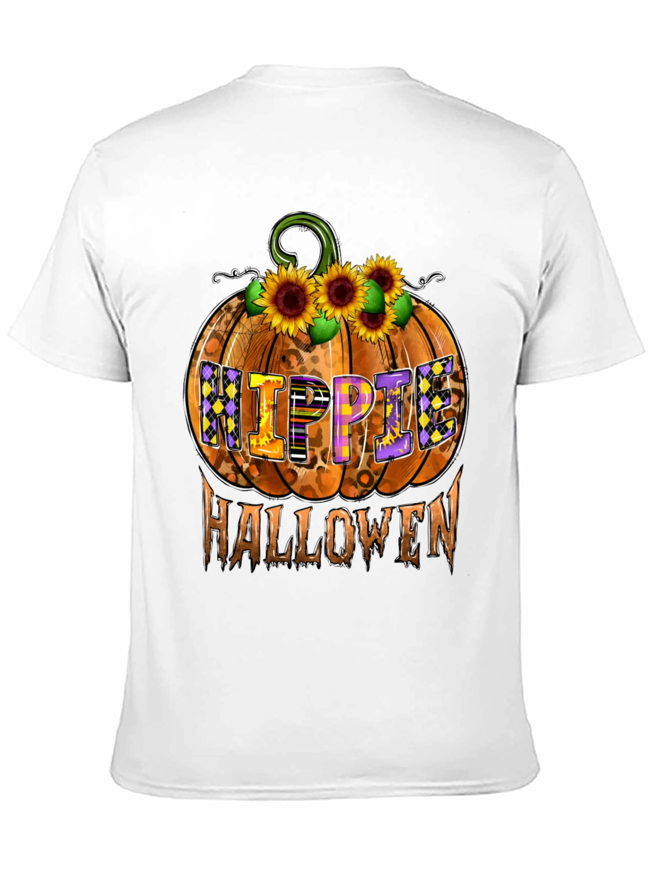 Hippie Halloween Pumpkin Graphic Tee
