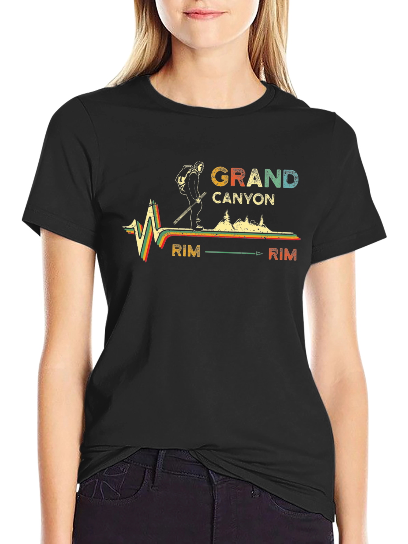 Grand Canyon Rim Hiking T-Shirt - Vintage Style