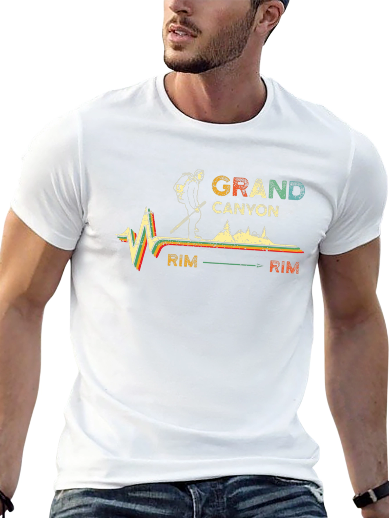 Grand Canyon Rim Hiking T-Shirt - Vintage Style
