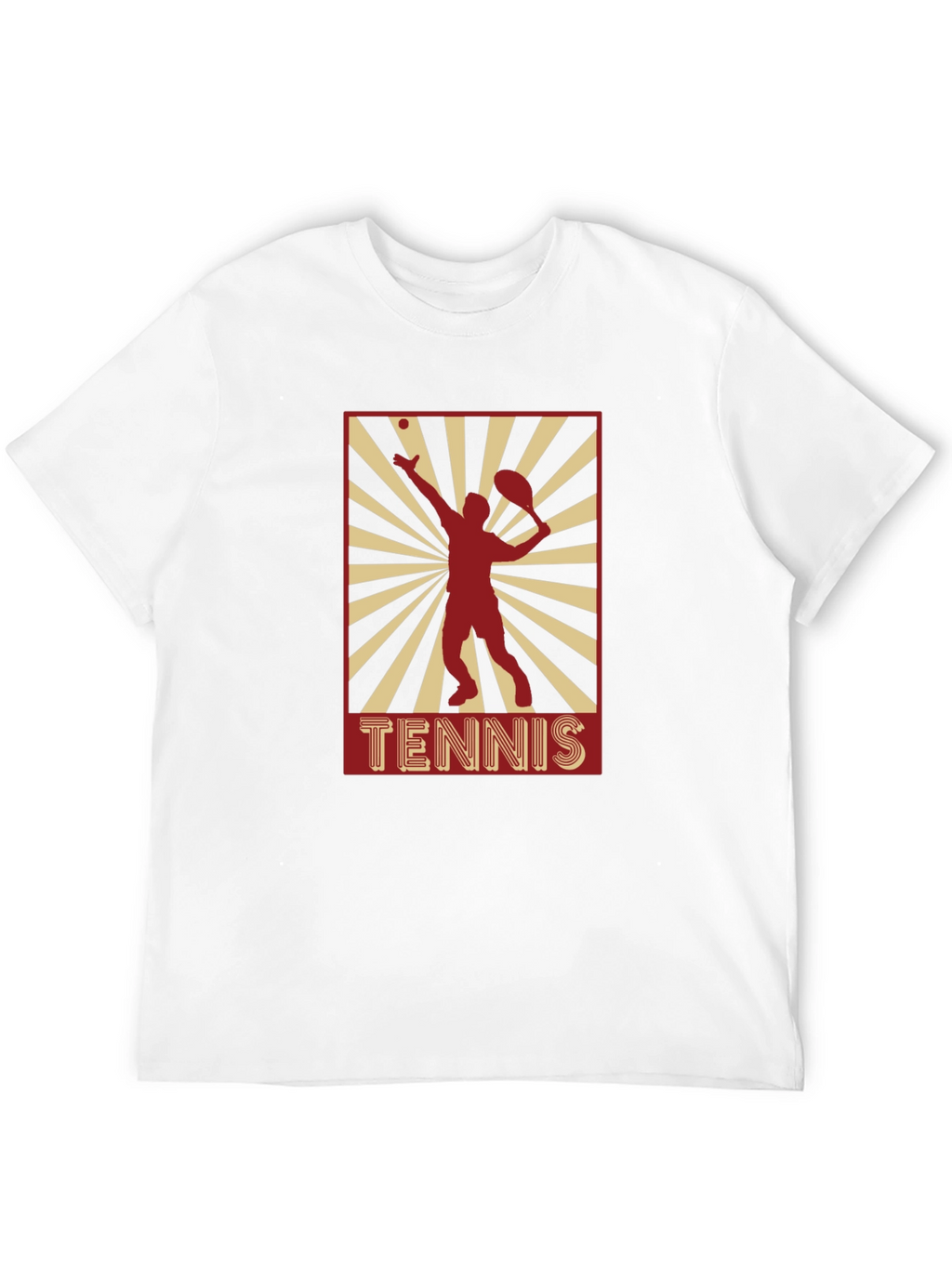 Tennis Player Graphic T-Shirt - Black