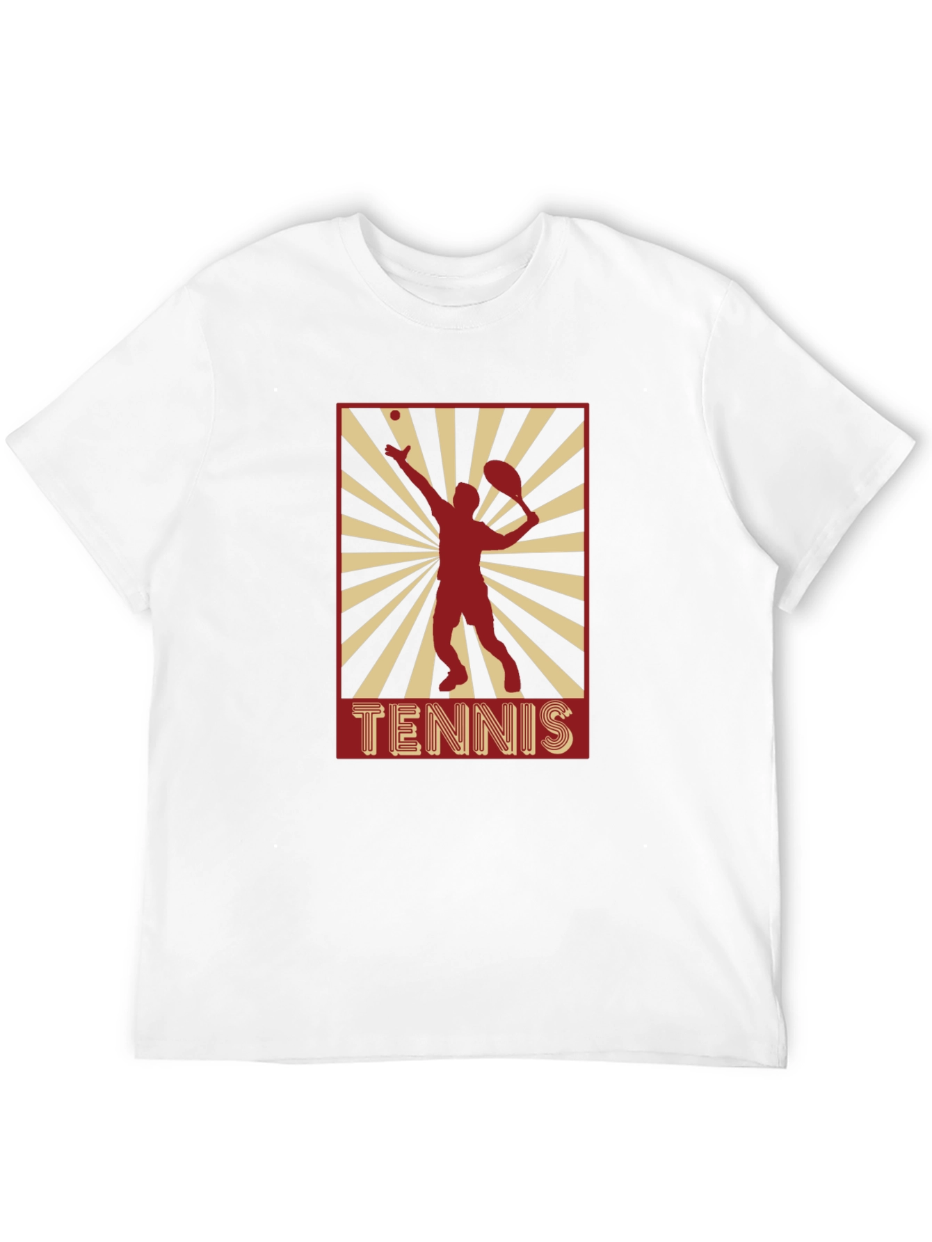 Tennis Player Graphic T-Shirt - Black
