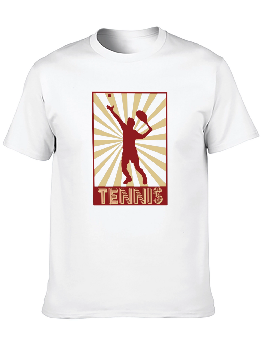 Tennis Player Graphic T-Shirt - Black