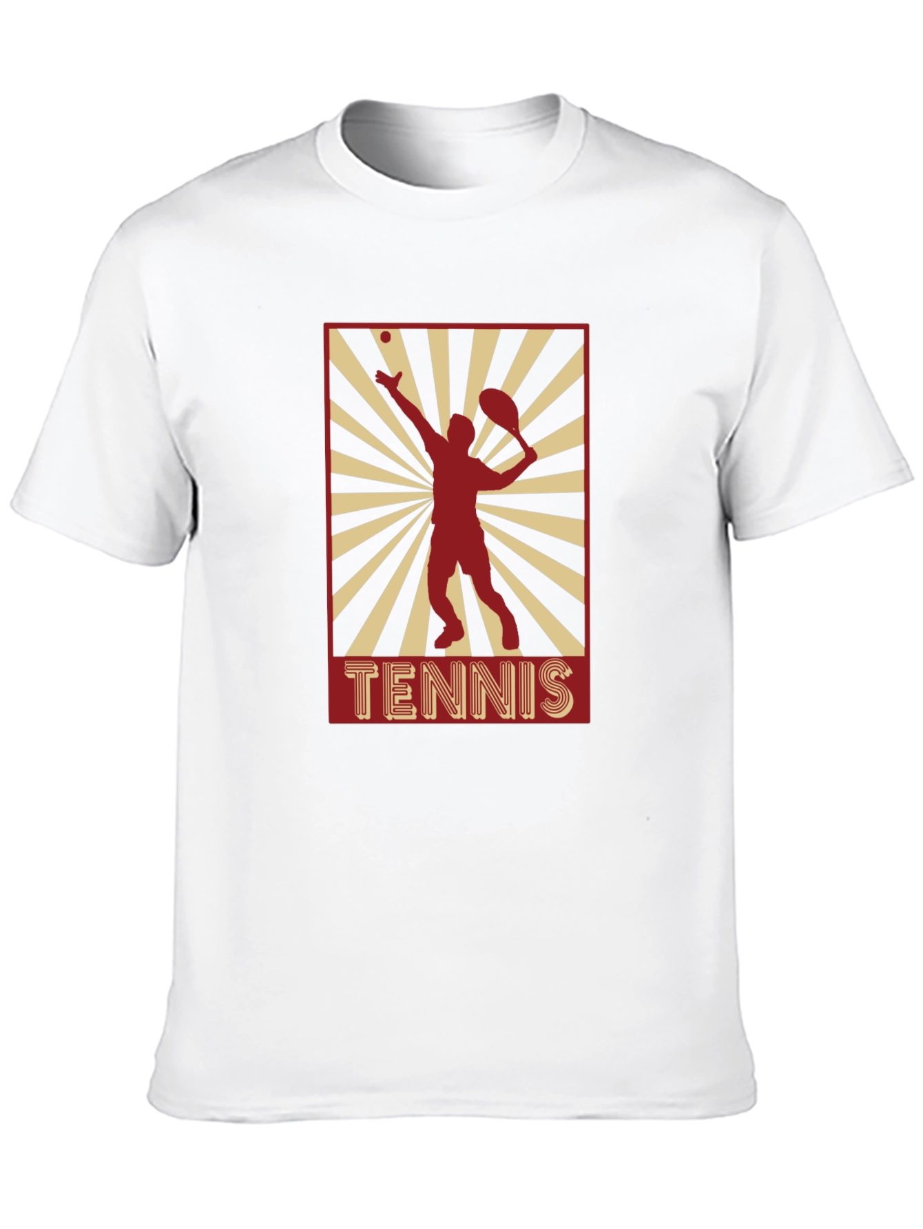 Tennis Player Graphic T-Shirt - Black