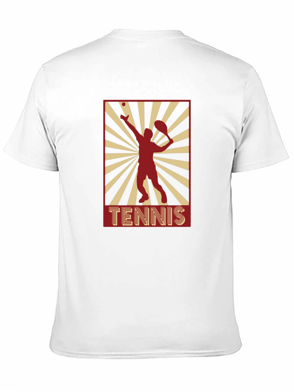 Tennis Player Graphic T-Shirt - Black