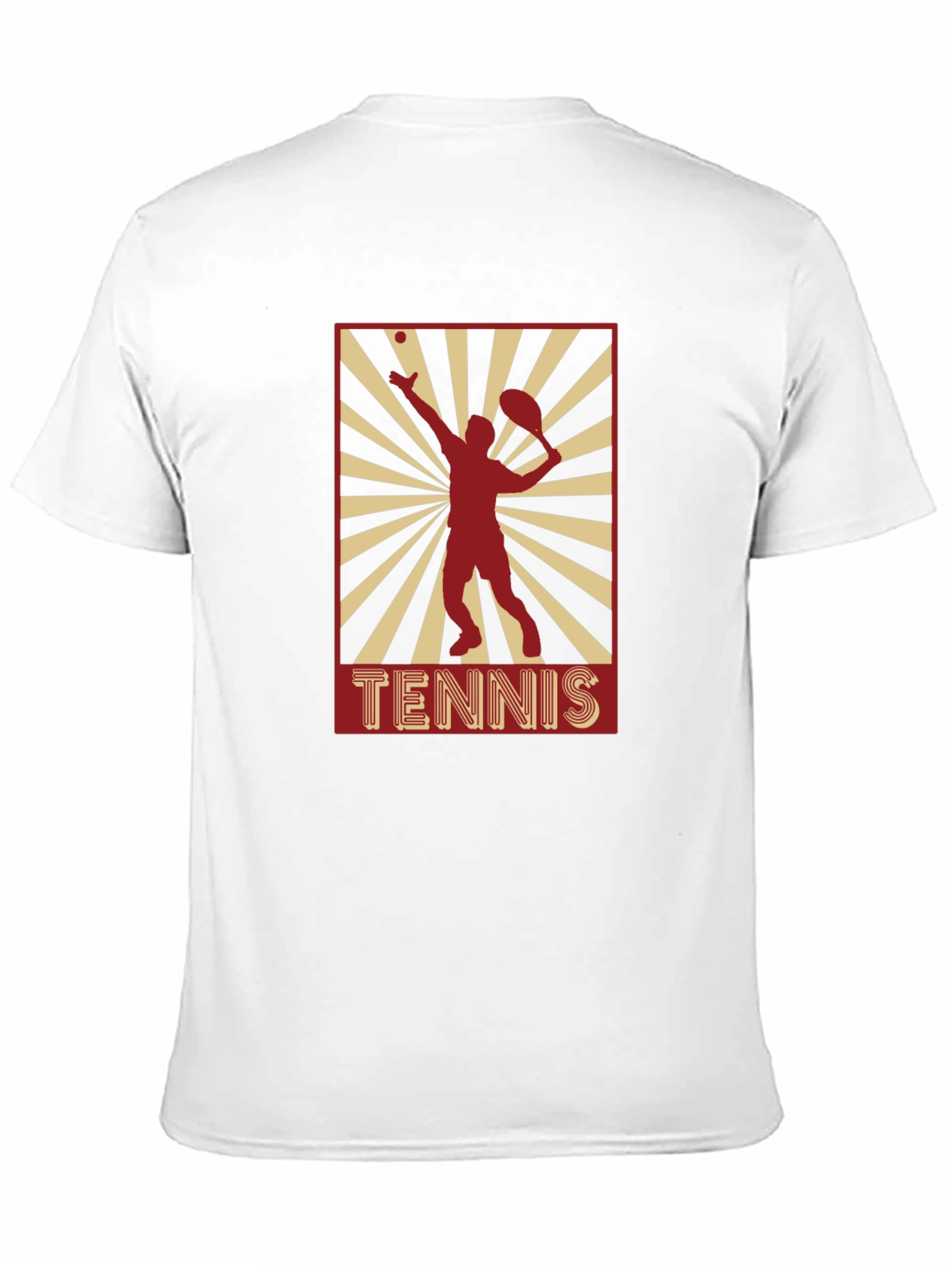 Tennis Player Graphic T-Shirt - Black