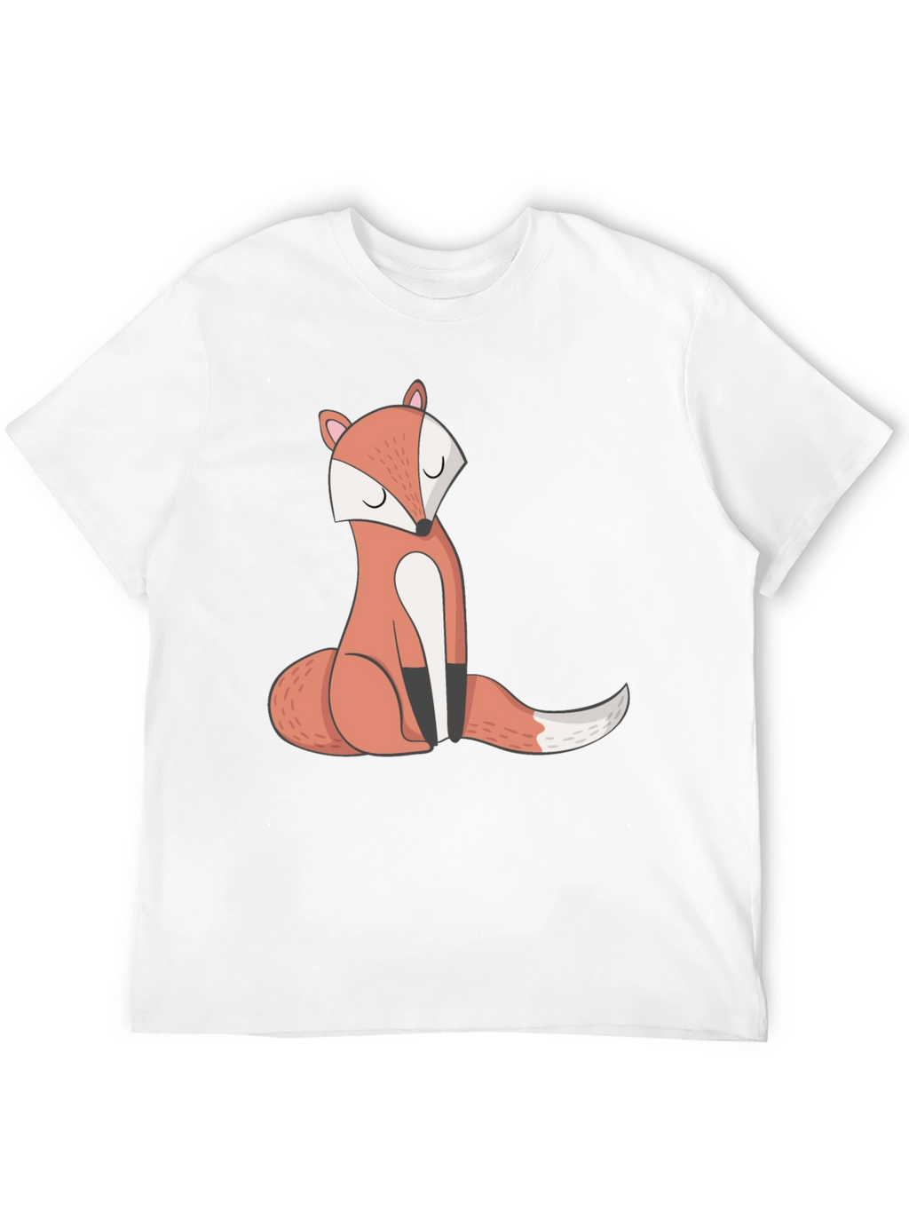 Cute Fox Graphic Tee - Mens Black T-Shirt