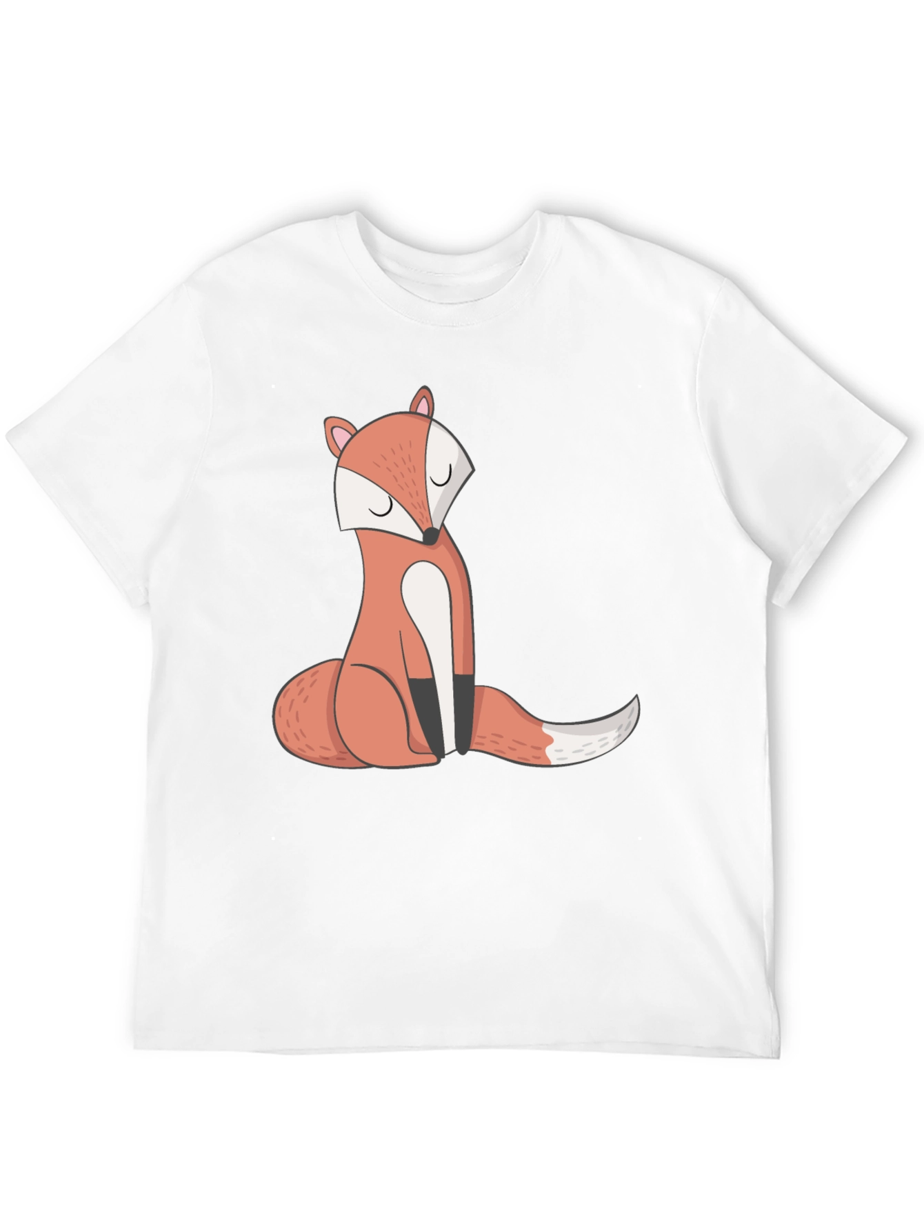 Cute Fox Graphic Tee - Mens Black T-Shirt