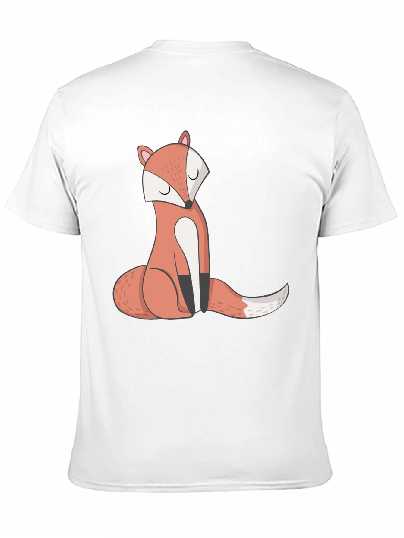 Cute Fox Graphic Tee - Mens Black T-Shirt