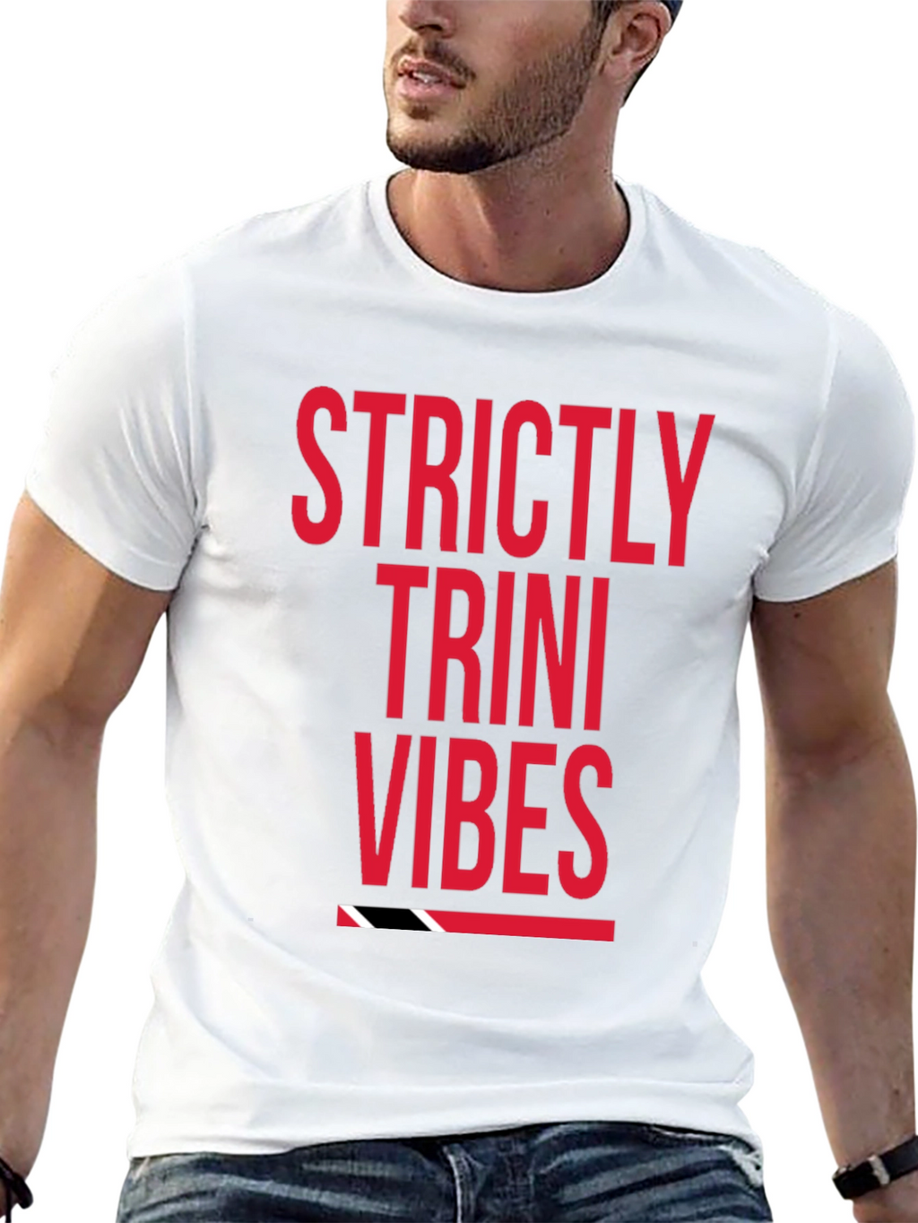 Strictly Trini Vibes Graphic Tee - Black