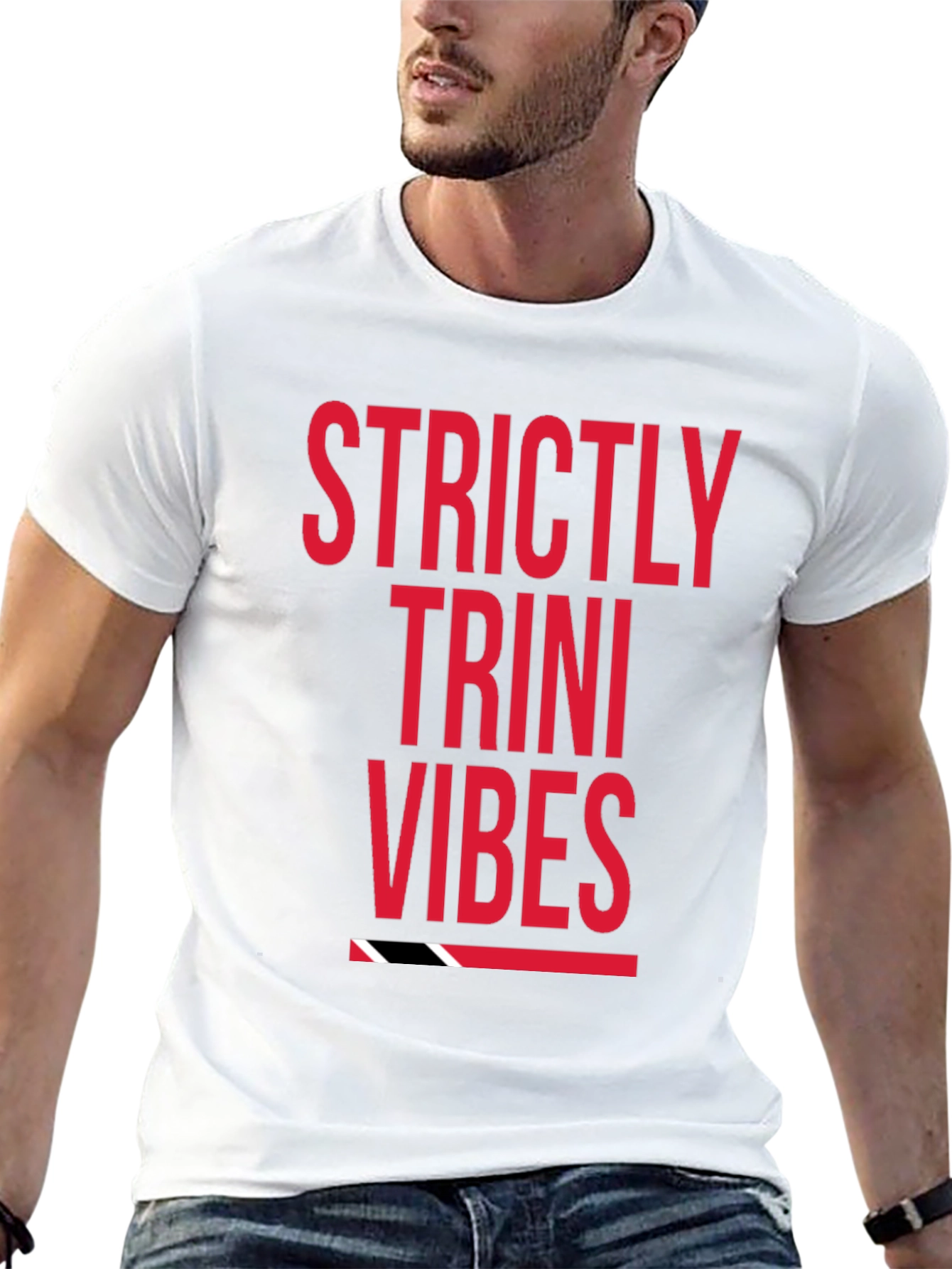 Strictly Trini Vibes Graphic Tee - Black
