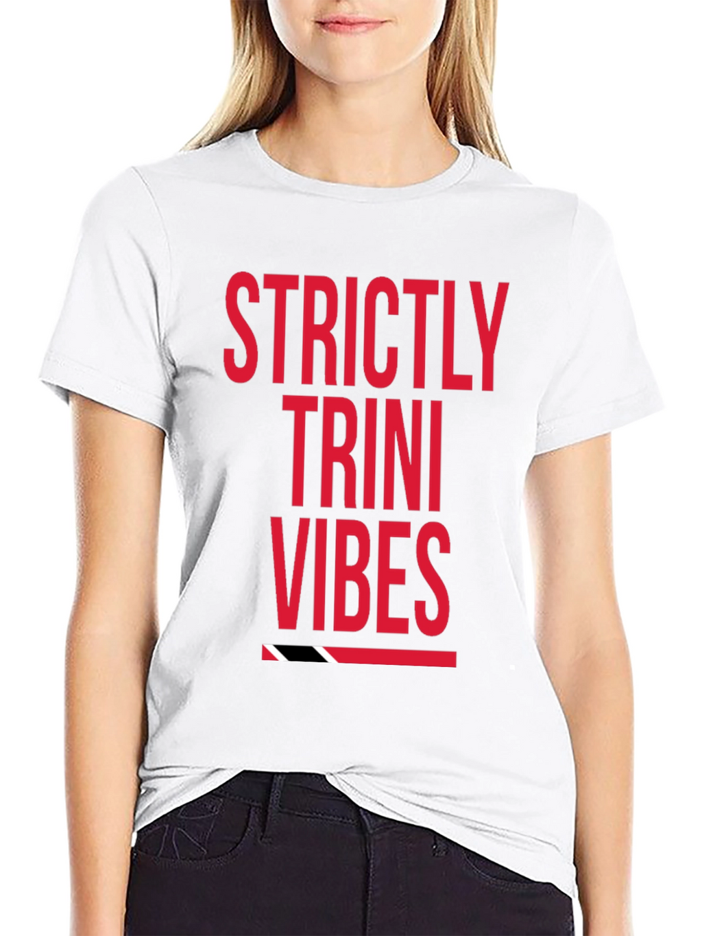 Strictly Trini Vibes Graphic Tee - Black