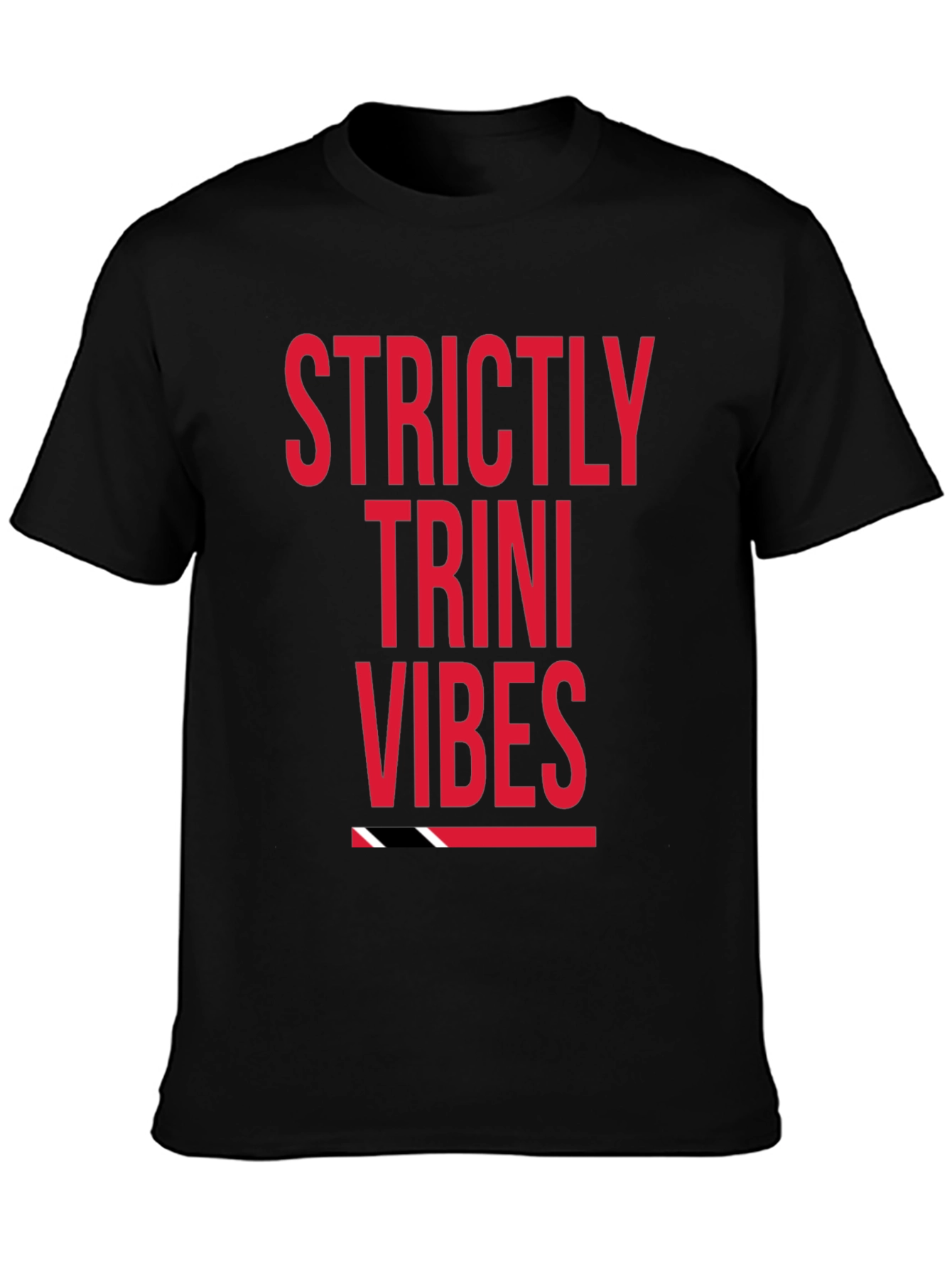 Strictly Trini Vibes Graphic Tee - Black
