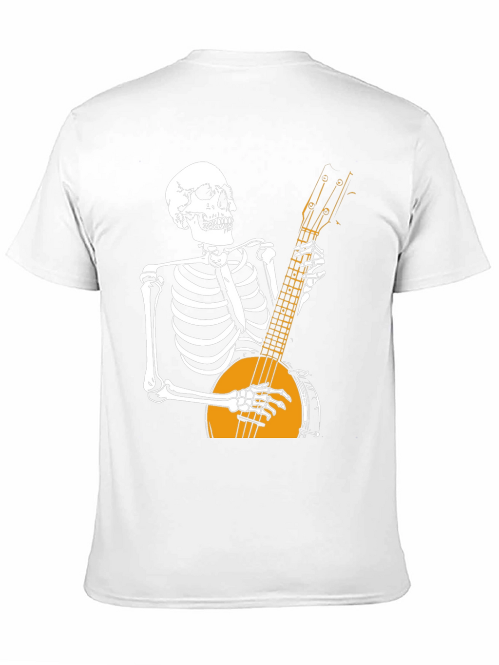 Skeleton Banjo Player Graphic T-Shirt