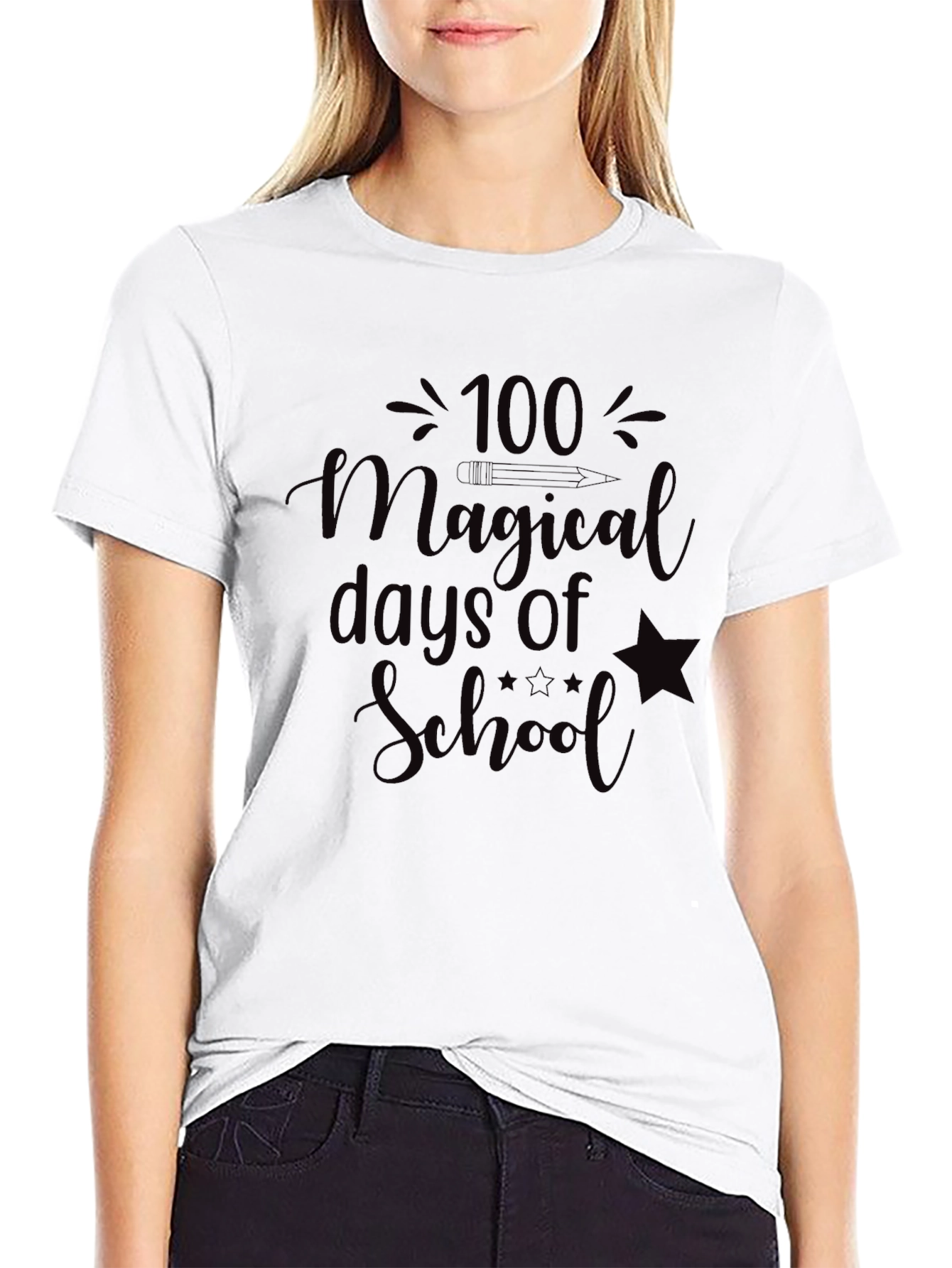 100 Magical Days of School Tee - Black
