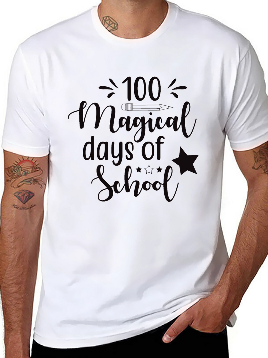 100 Magical Days of School Tee - Black