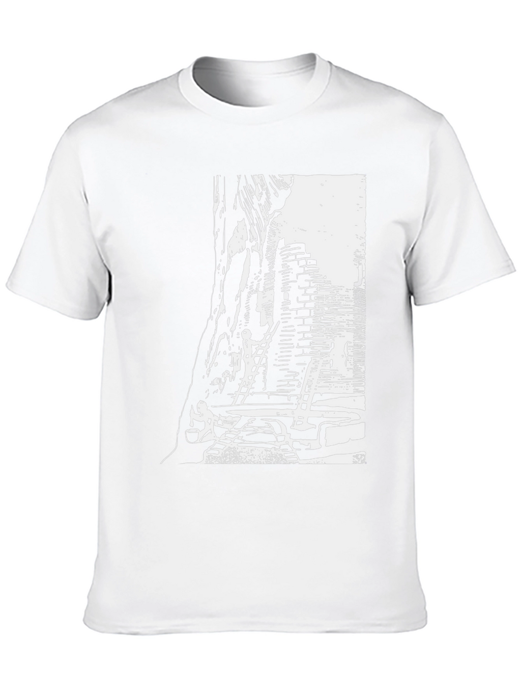 Monochrome Urban T-Shirt - Graphic Print