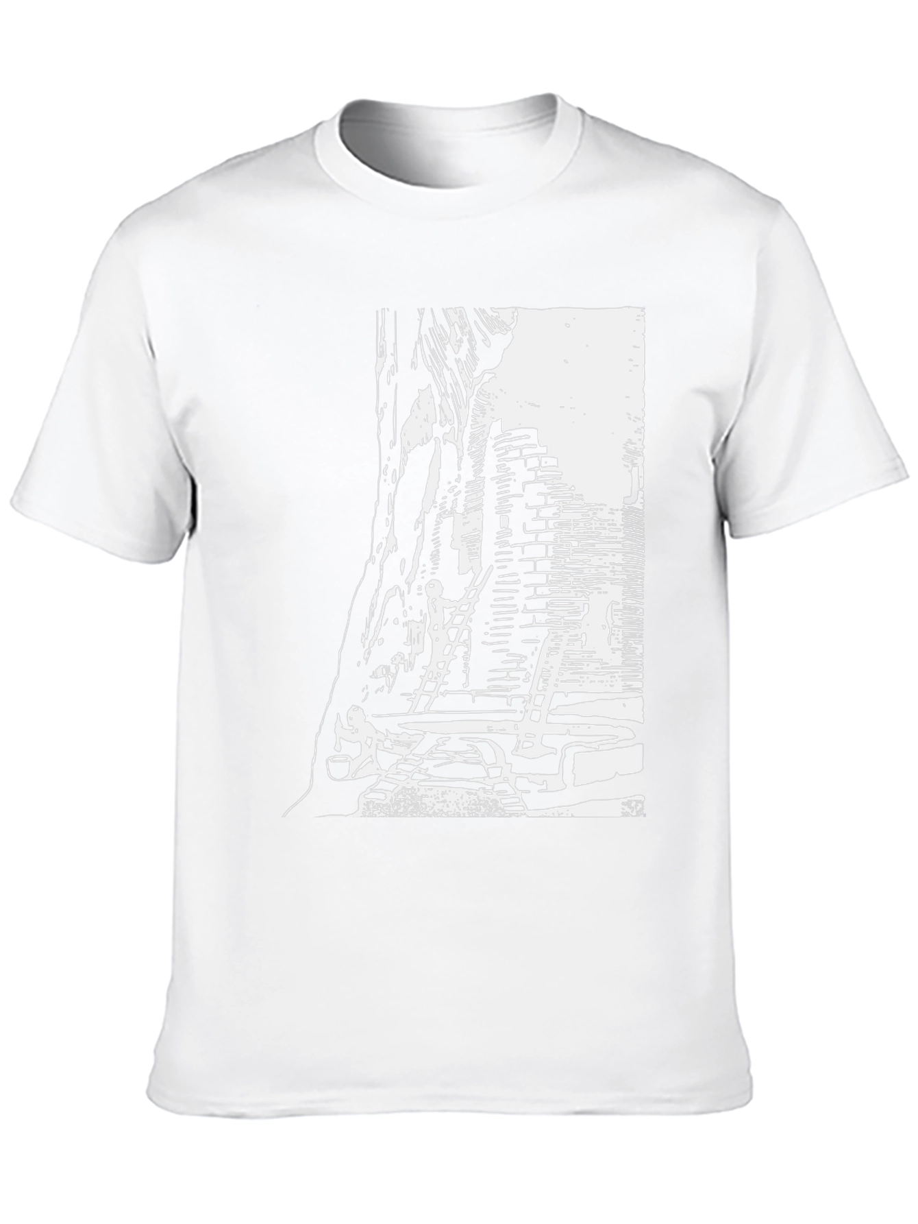 Monochrome Urban T-Shirt - Graphic Print