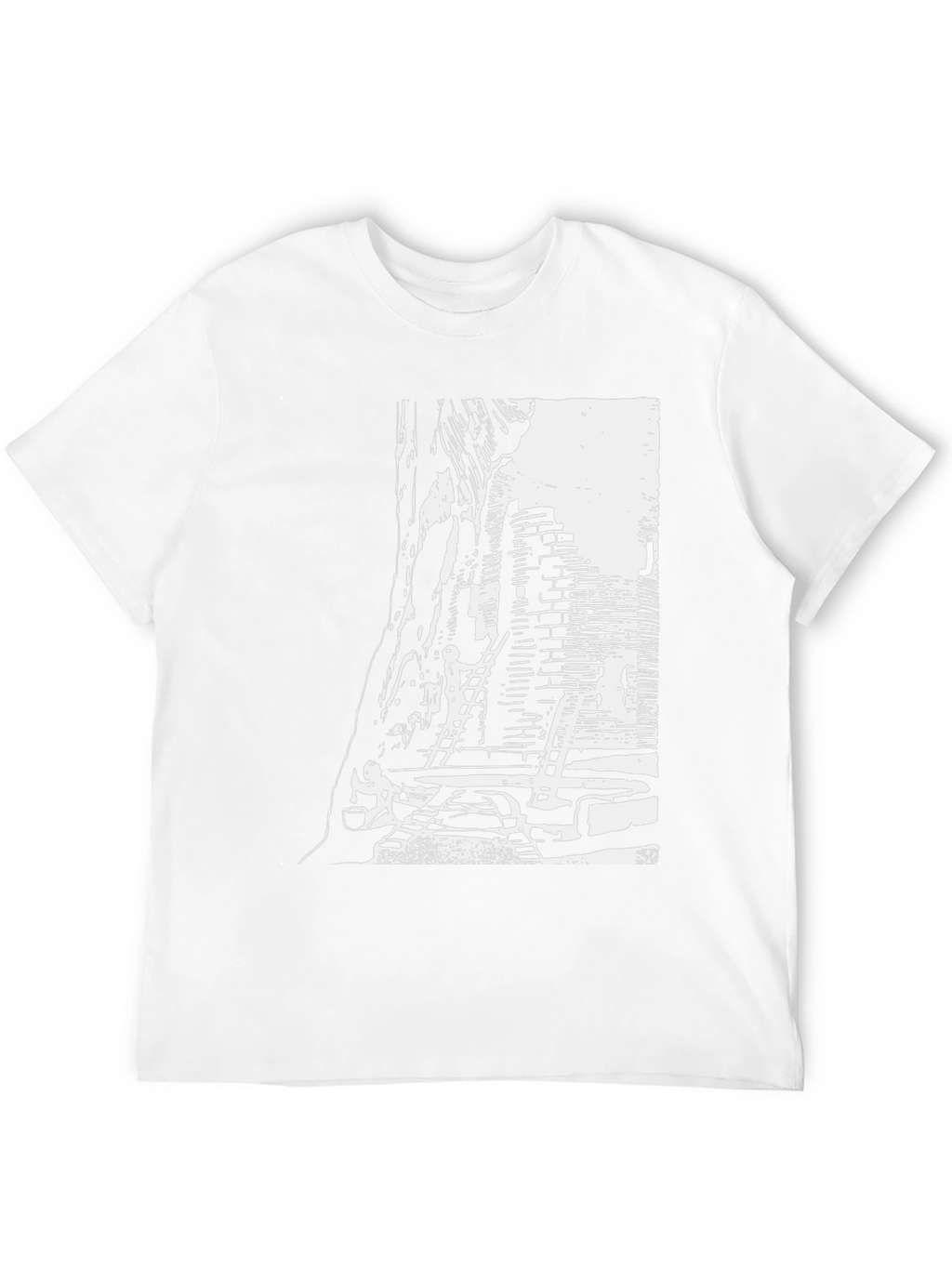 Monochrome Urban T-Shirt - Graphic Print
