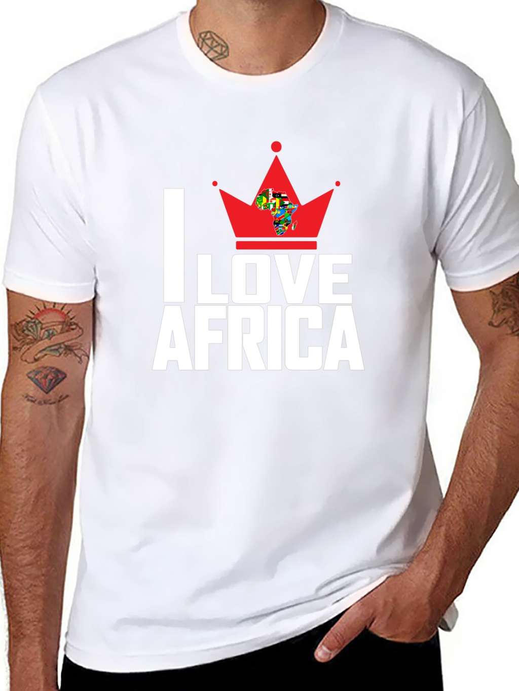 I Love Africa T-Shirt - Graphic Print