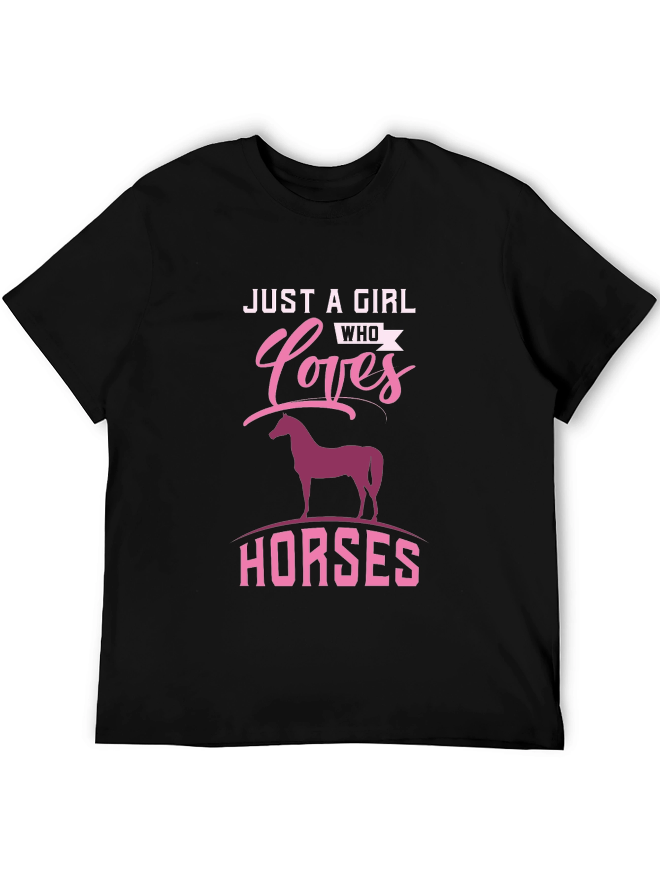 Girl Who Loves Horses Graphic Tee