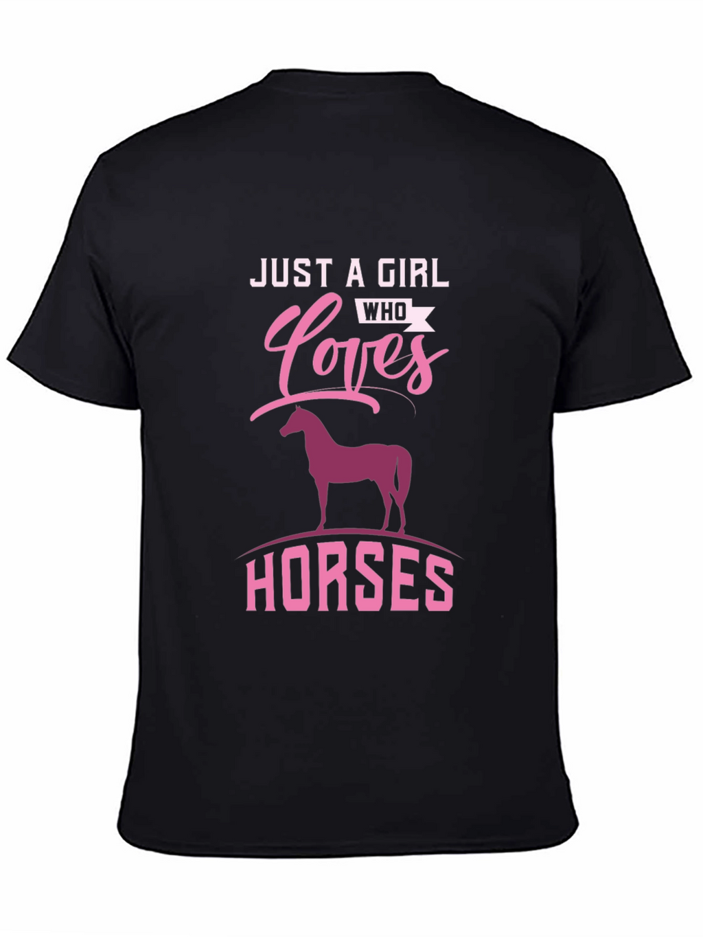 Girl Who Loves Horses Graphic Tee
