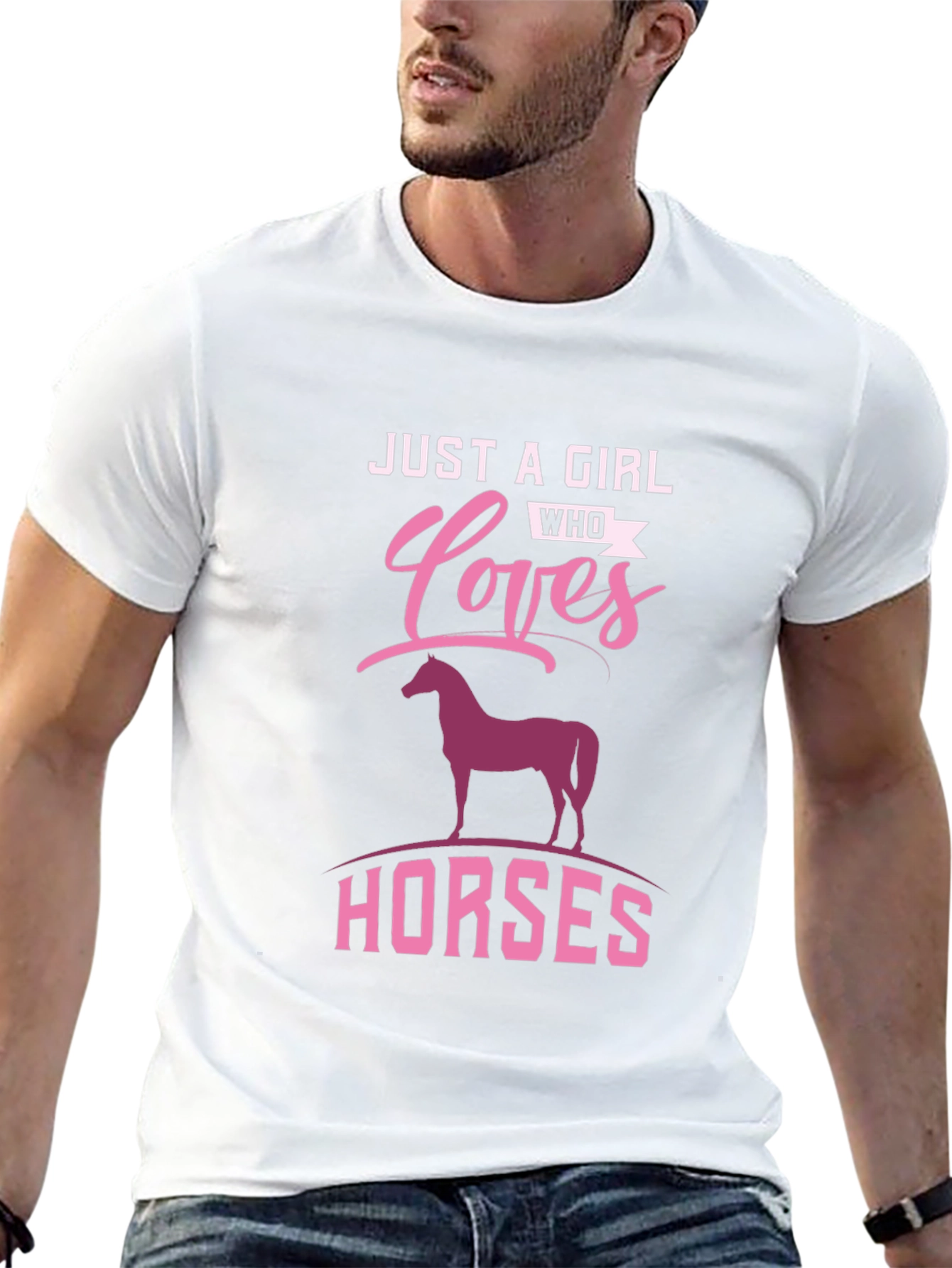 Girl Who Loves Horses Graphic Tee