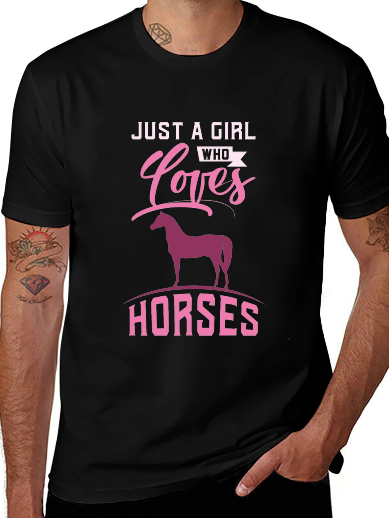 Girl Who Loves Horses Graphic Tee