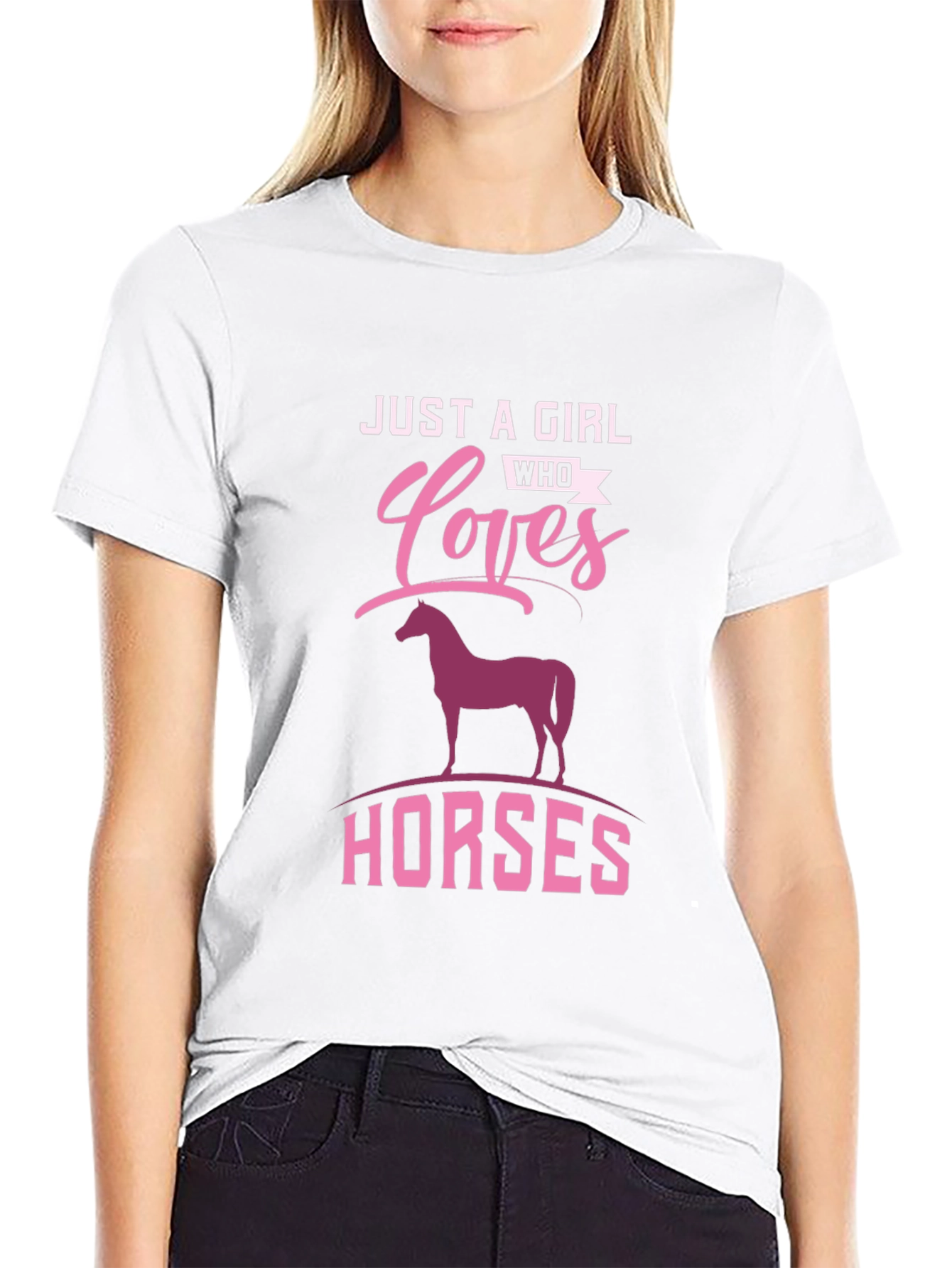 Girl Who Loves Horses Graphic Tee