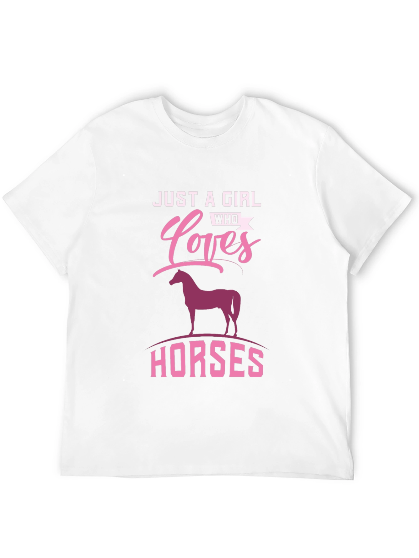 Girl Who Loves Horses Graphic Tee