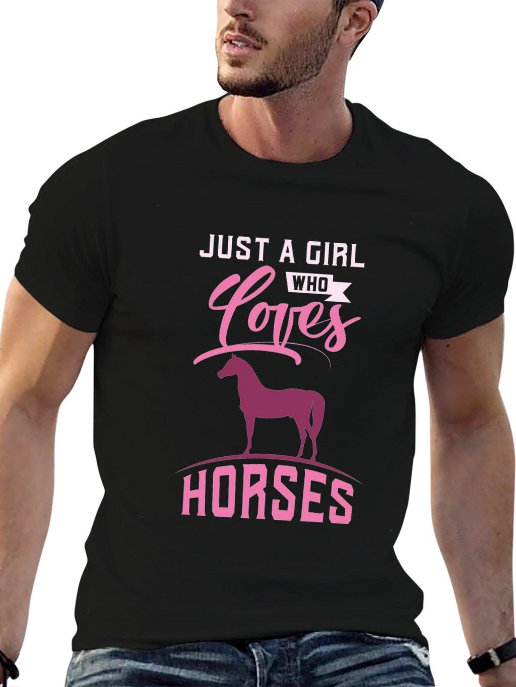 Girl Who Loves Horses Graphic Tee