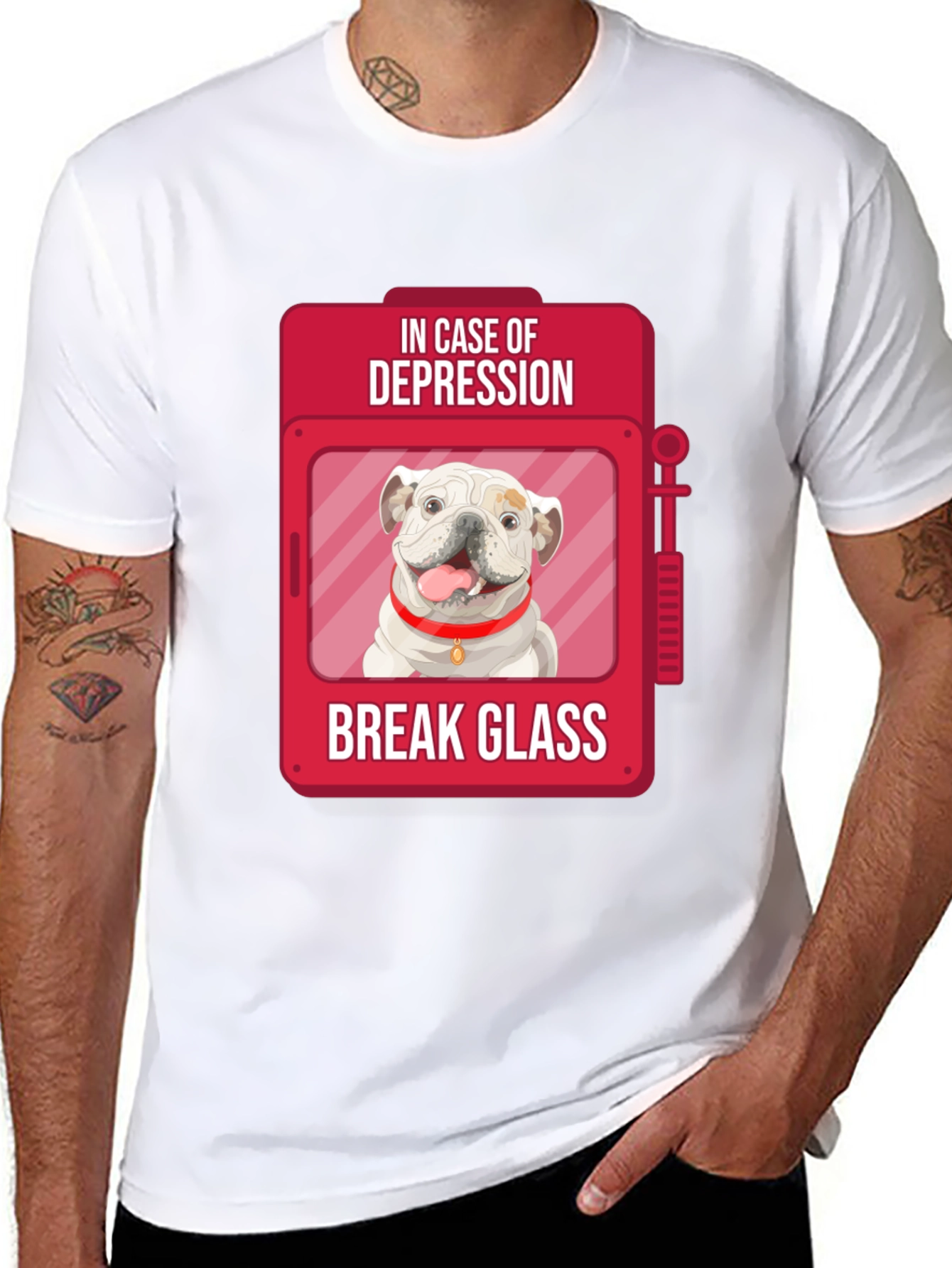Depression Relief Dog T-Shirt - Break Glass
