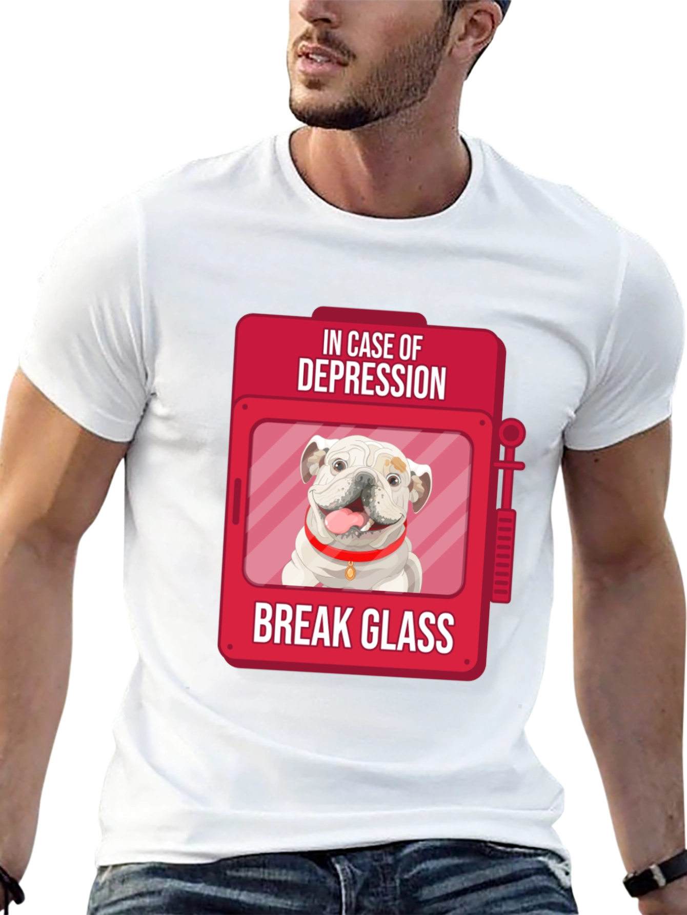 Depression Relief Dog T-Shirt - Break Glass