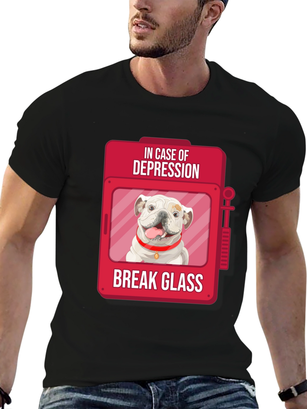 Depression Relief Dog T-Shirt - Break Glass