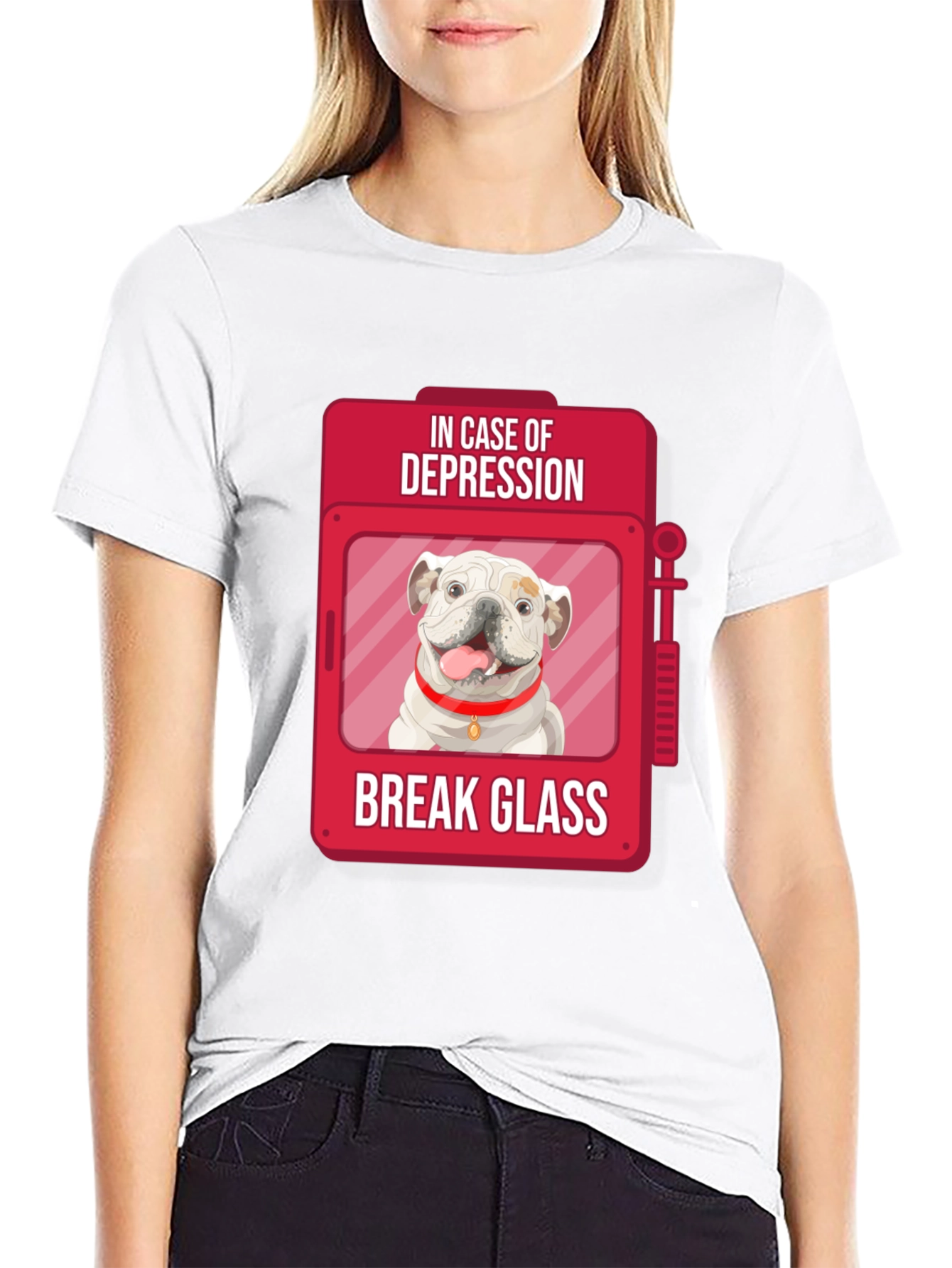 Depression Relief Dog T-Shirt - Break Glass
