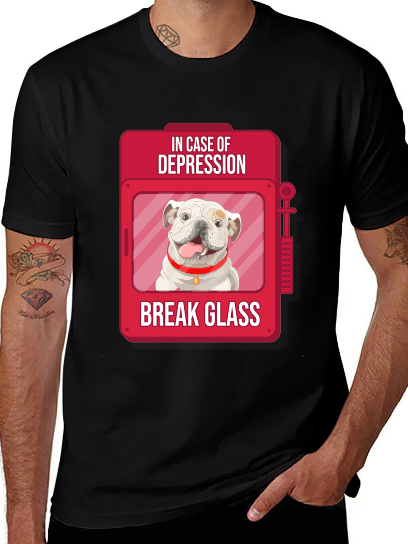Depression Relief Dog T-Shirt - Break Glass