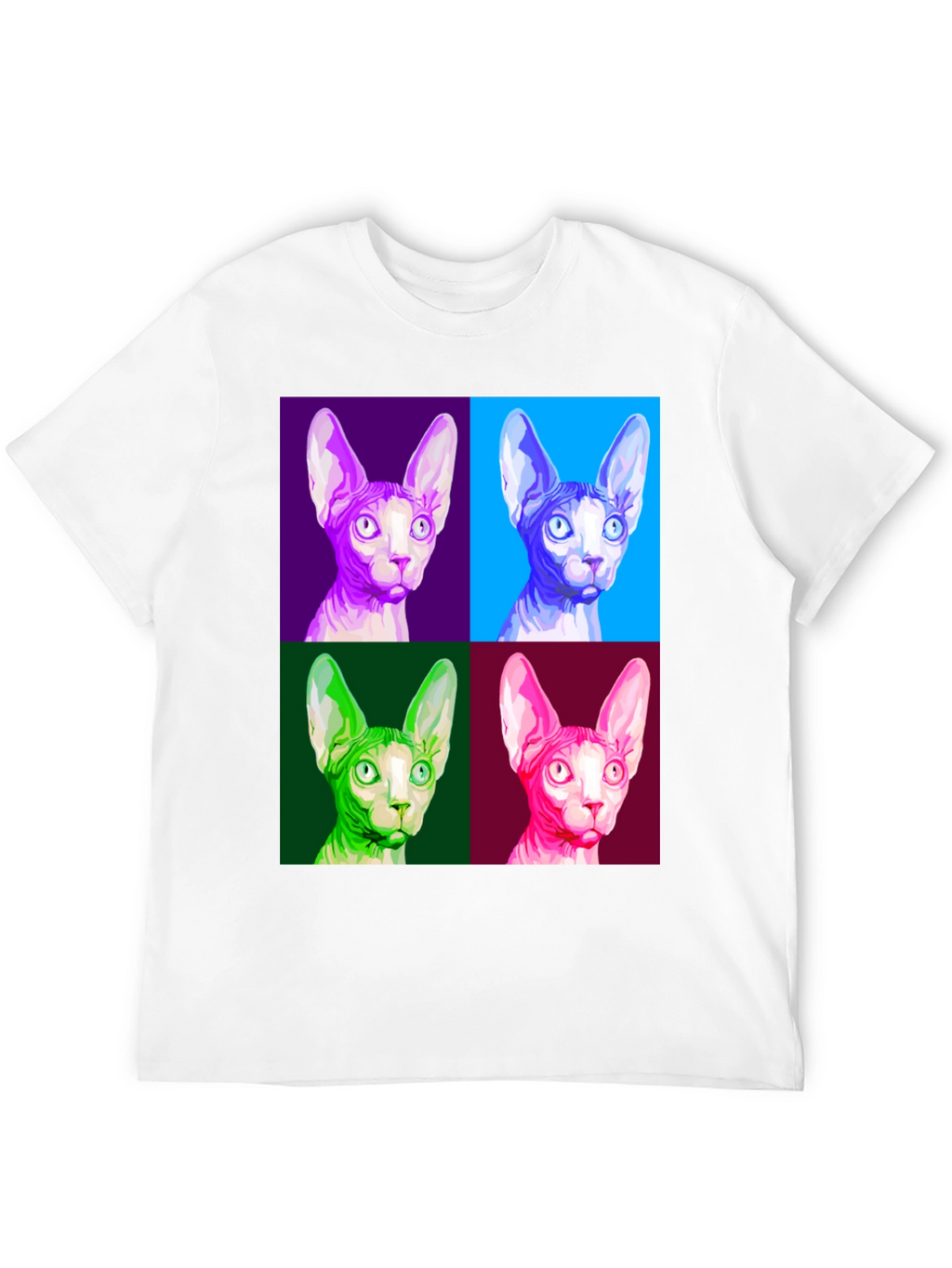 Sphynx Cat Pop Art T-Shirt - Unique Graphic Tee