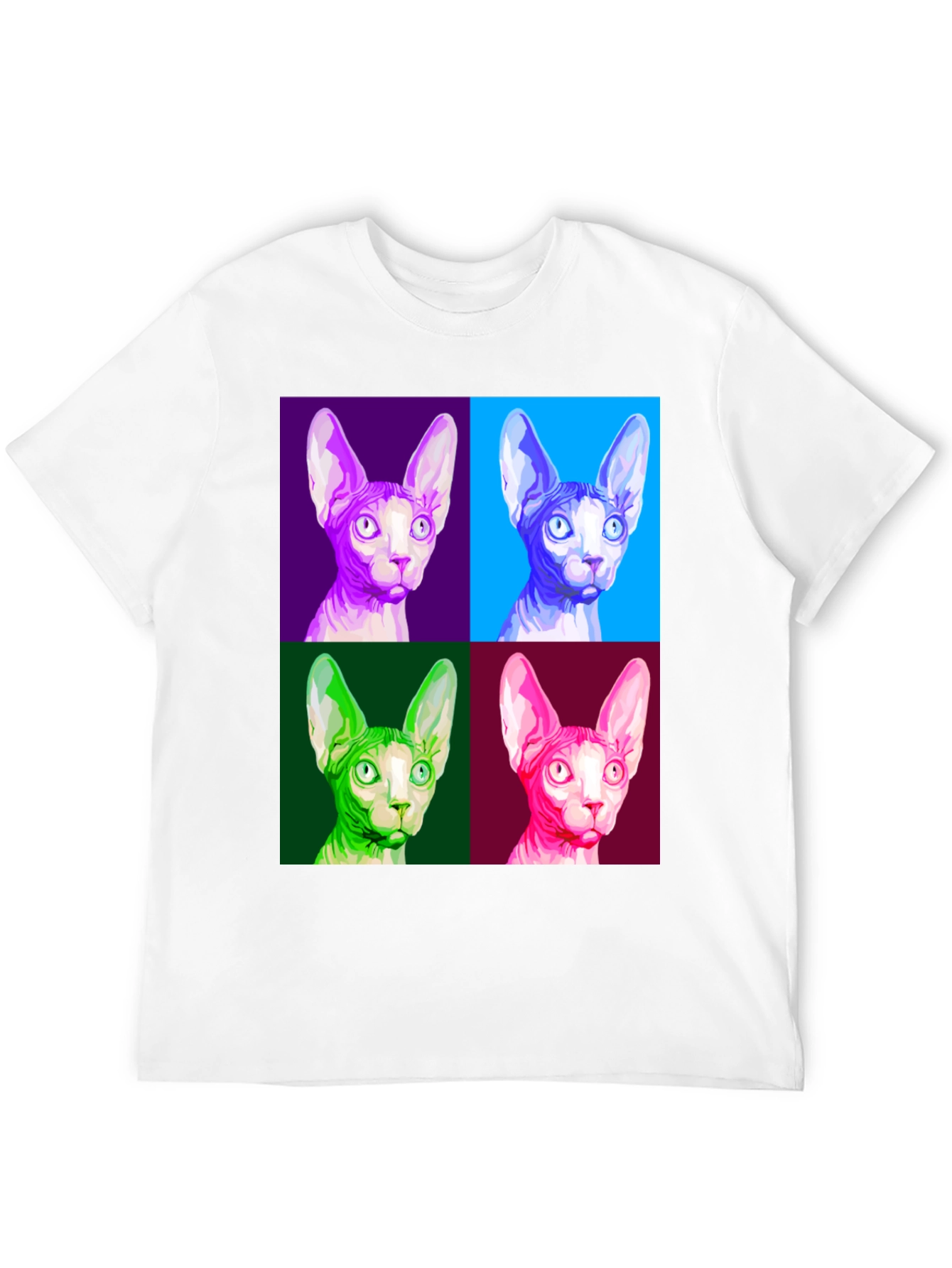 Sphynx Cat Pop Art T-Shirt - Unique Graphic Tee